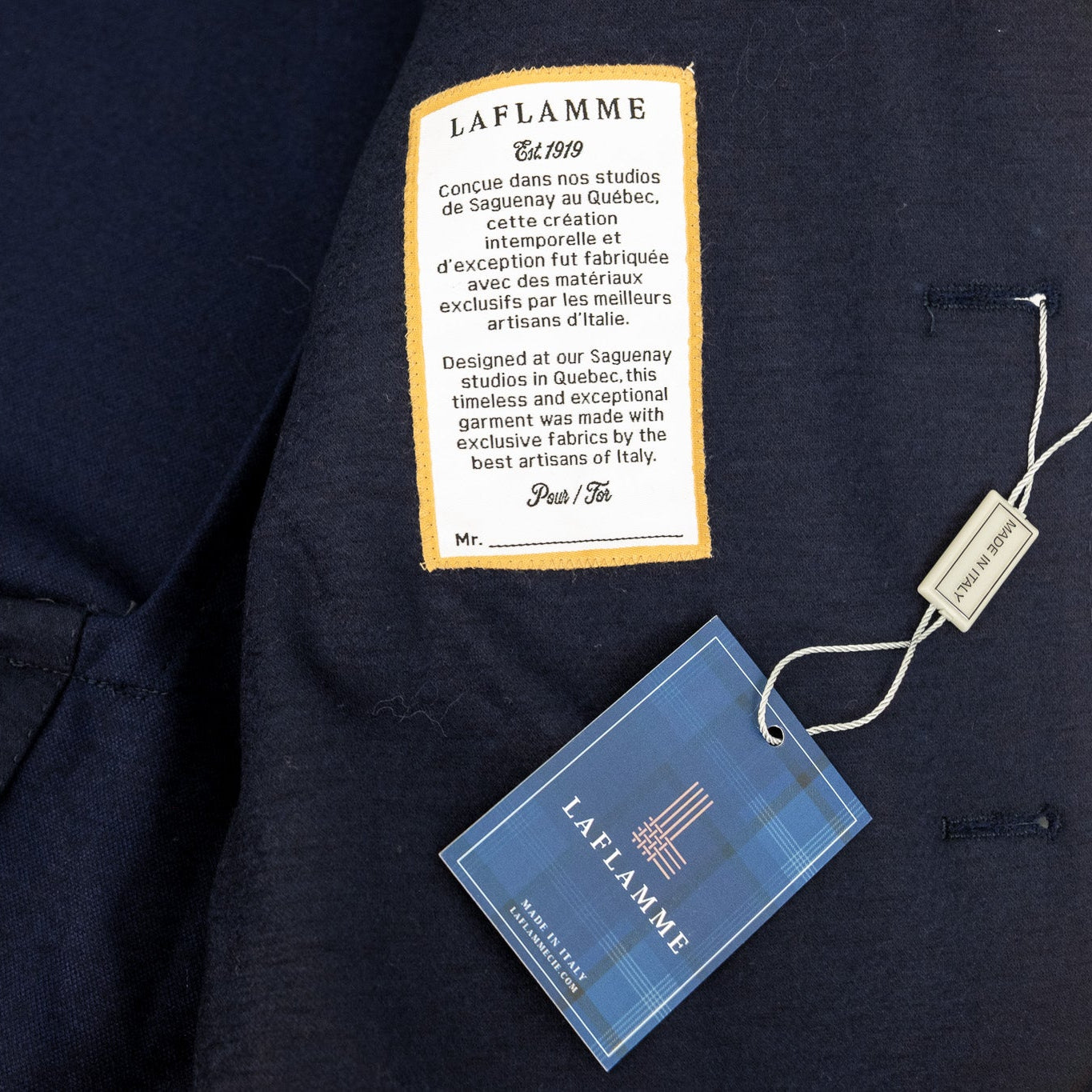 Complet en jersey de laine marine extensible