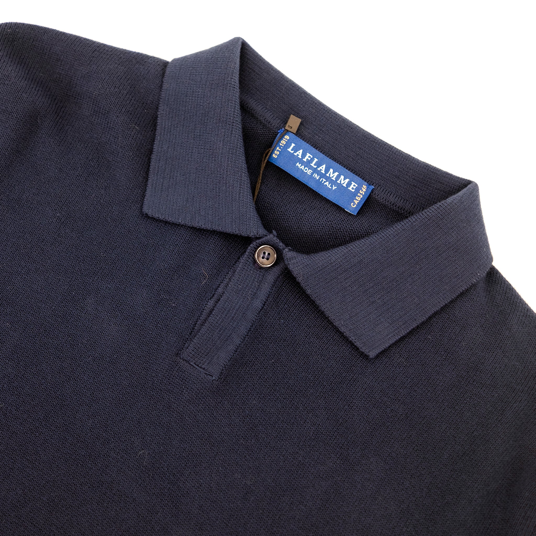 Polo Maurice en coton et cachemire marine