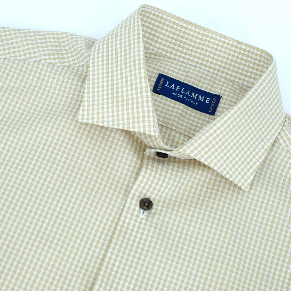 Chemise à carreaux beige Thomas Mason