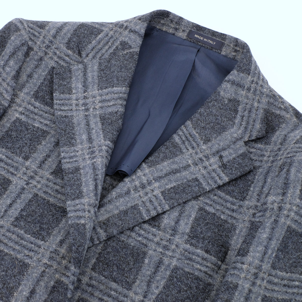 Veston Napoli viaggio bleu à carreaux