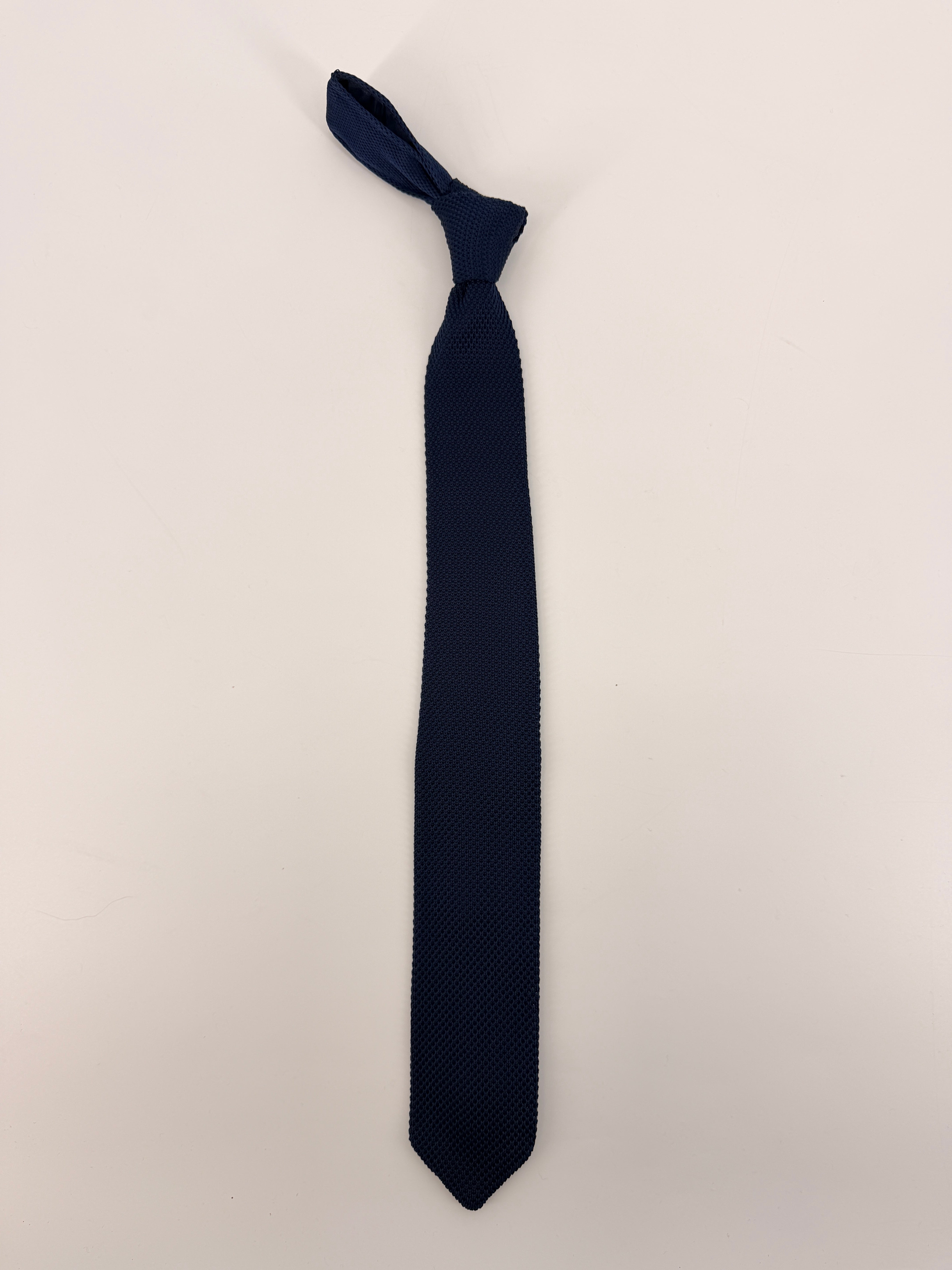 Cravate tricotée (Knit Tie) Marine