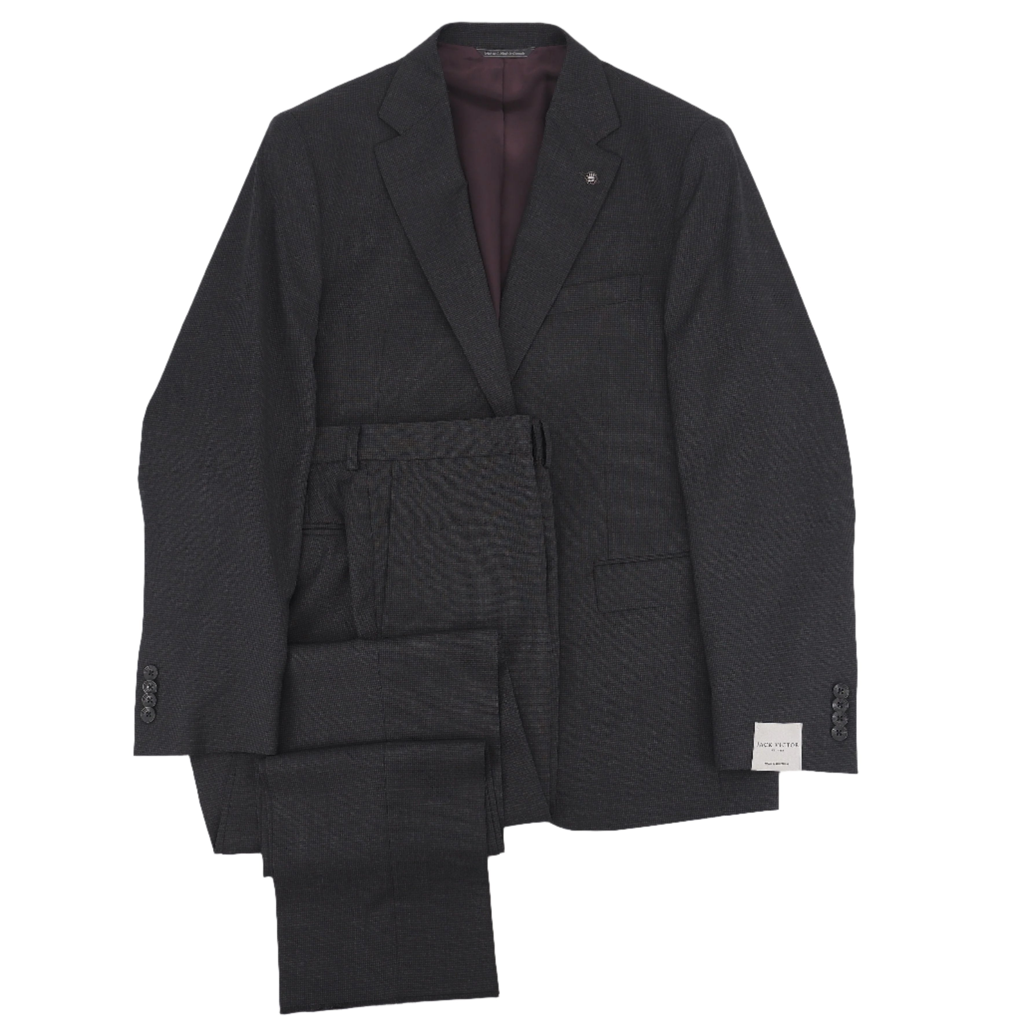 Complet Esprit en laine gris charcoal