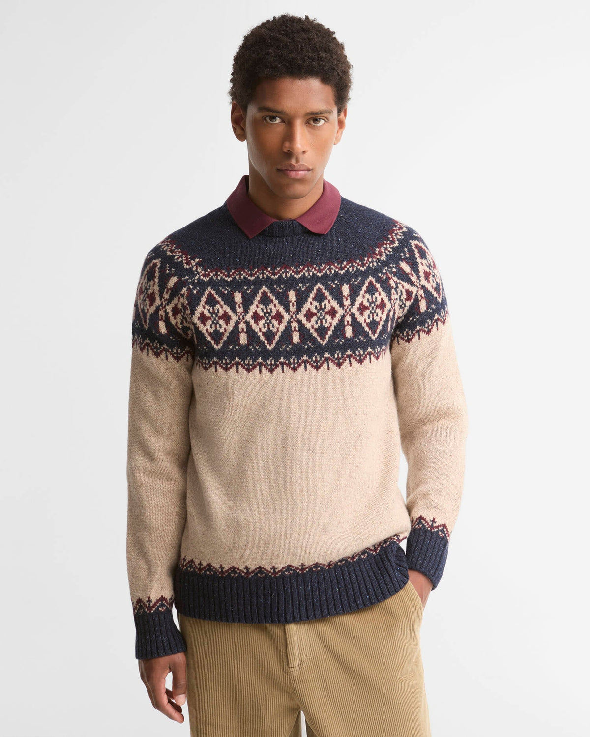 Pull tisbury fairisle crew neck