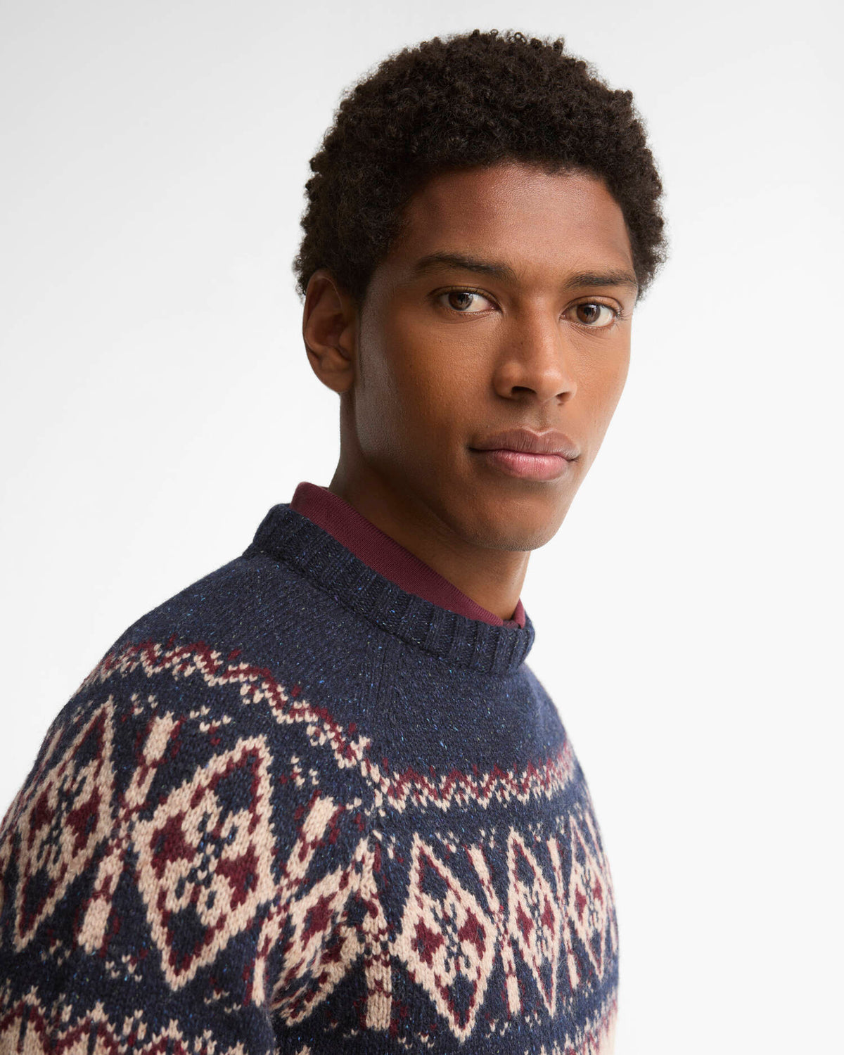 Pull tisbury fairisle crew neck