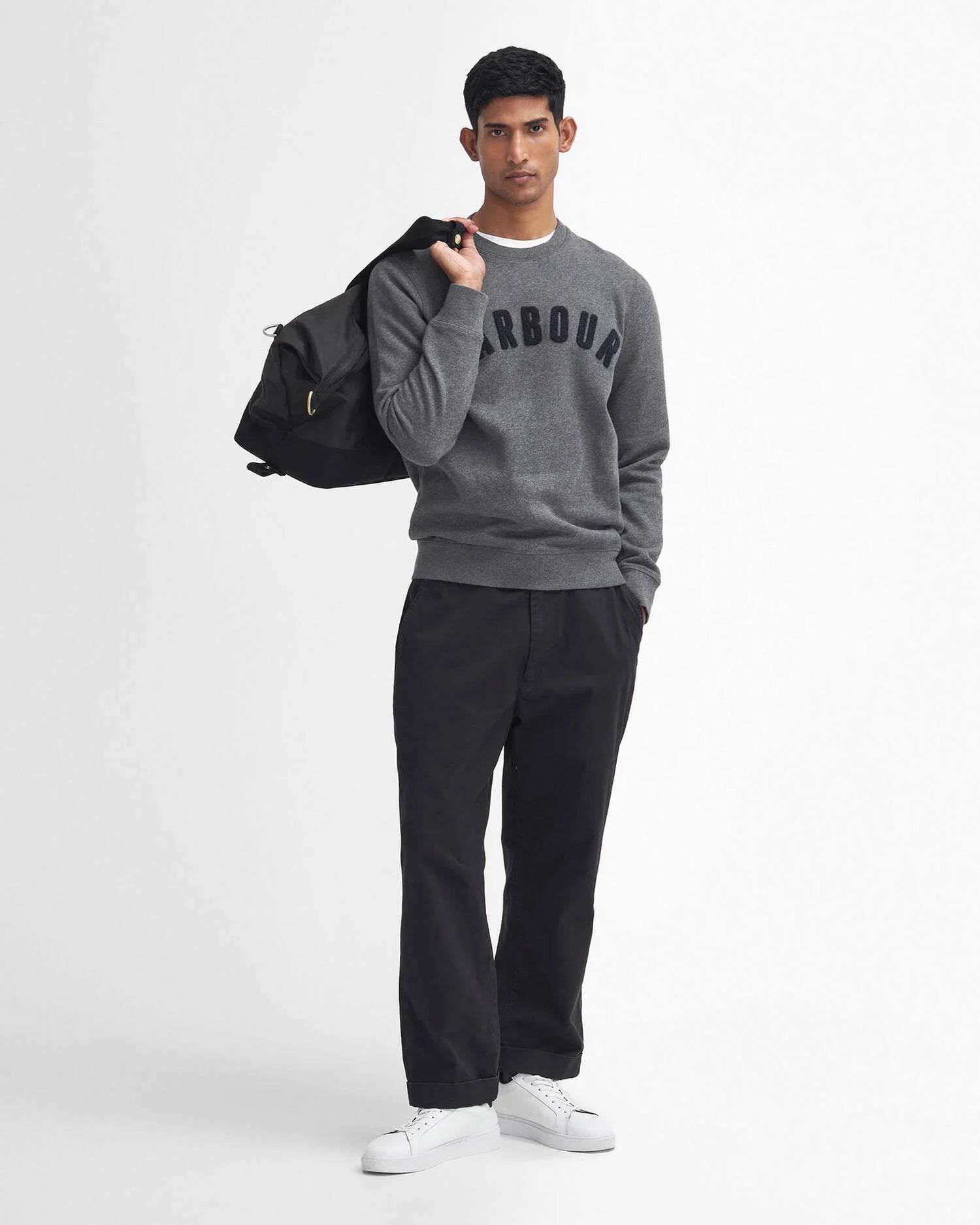 Chandail ouaté gris Barbour preppy