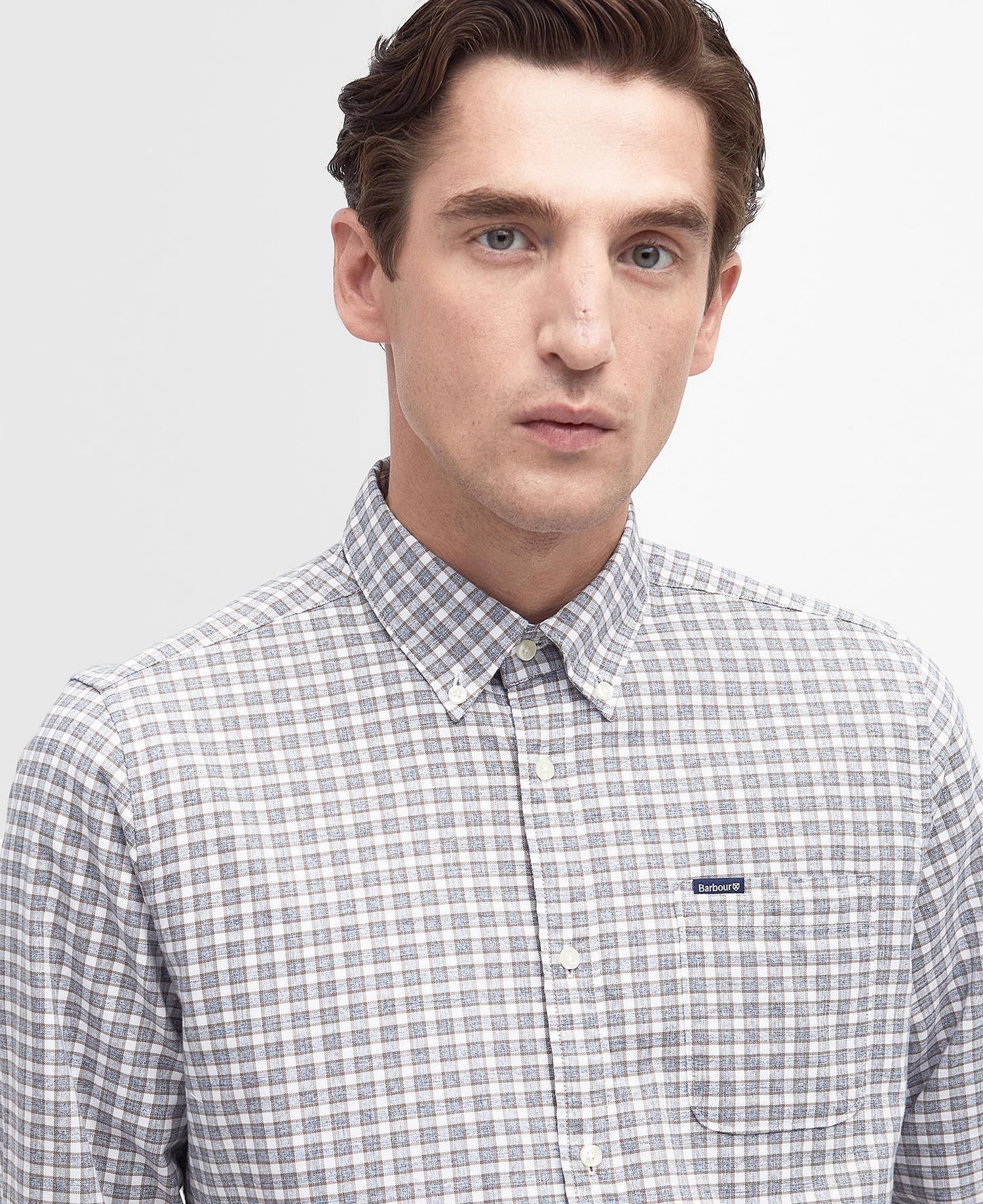 Chemise de lin à carreaux