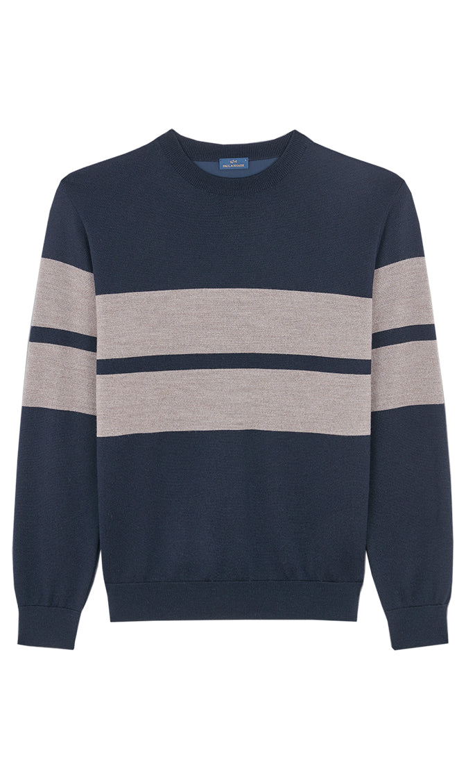 Pull de laine ligné