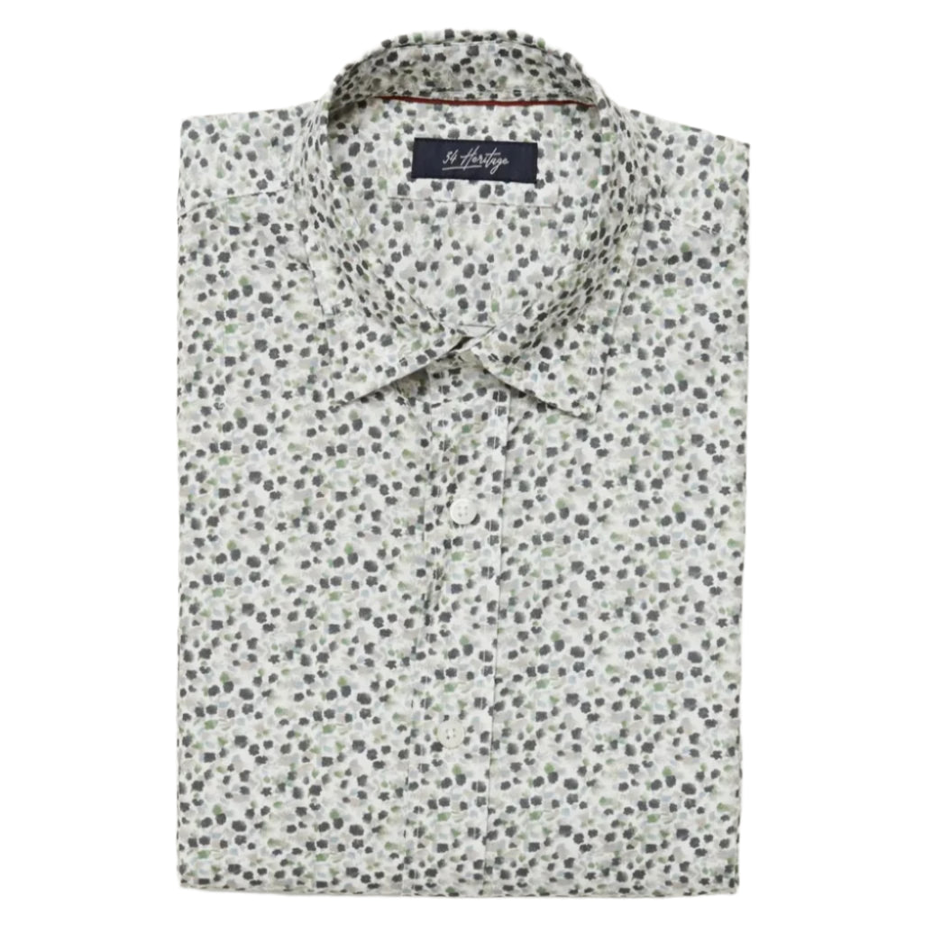 Chemise à manches courtes fleurie