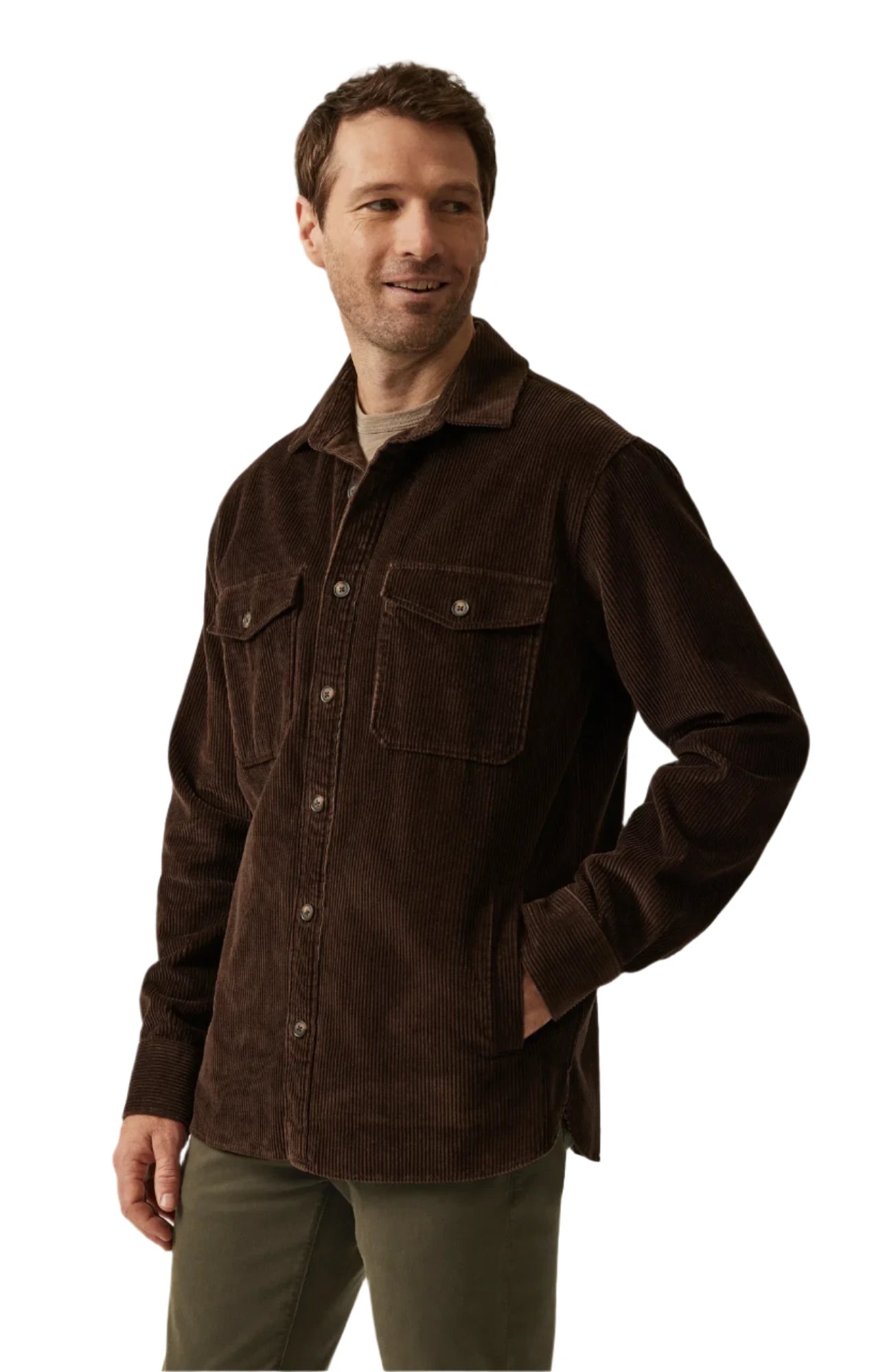 Sur-chemise en corduroy