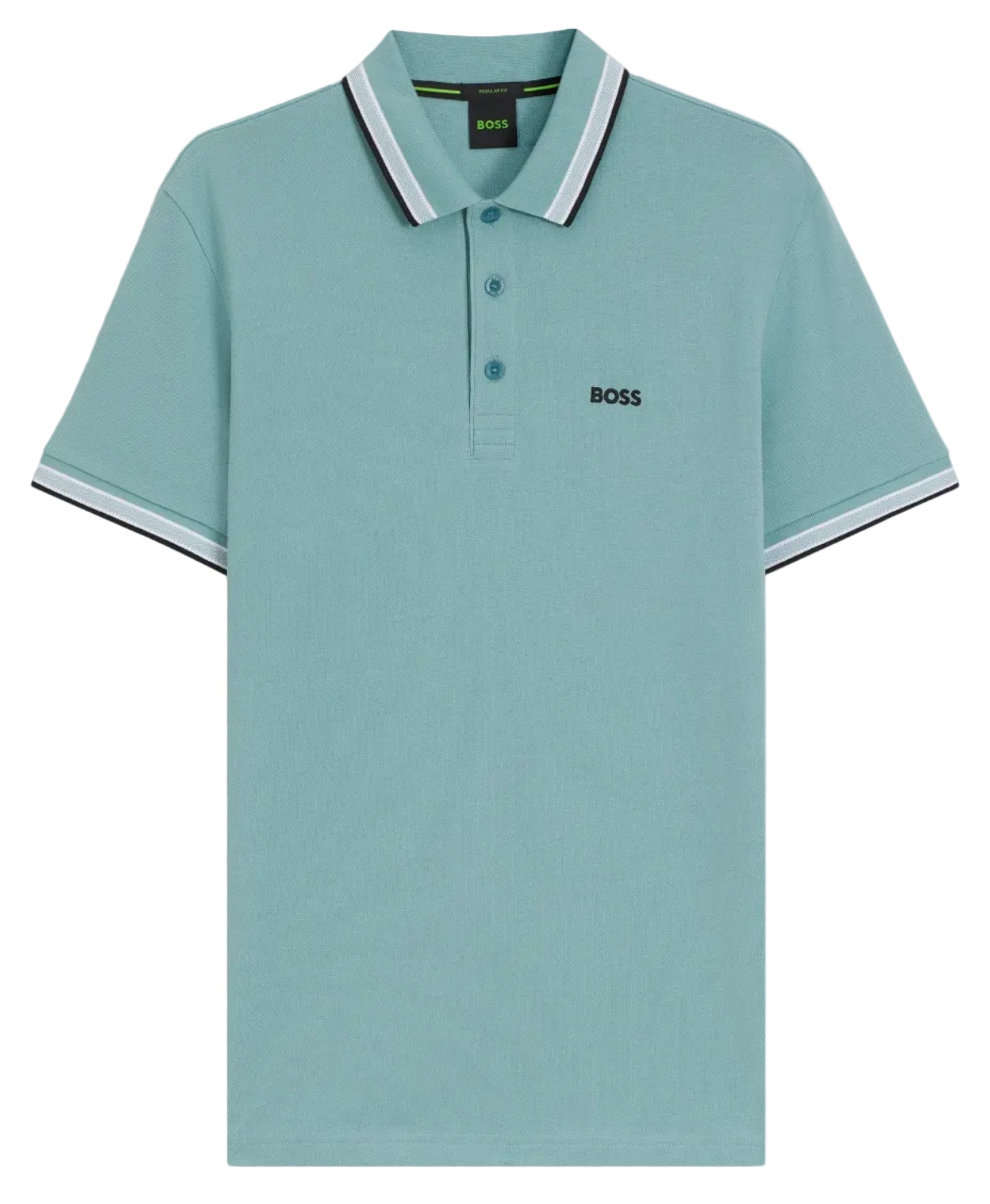 Polo col contrasté turquoise