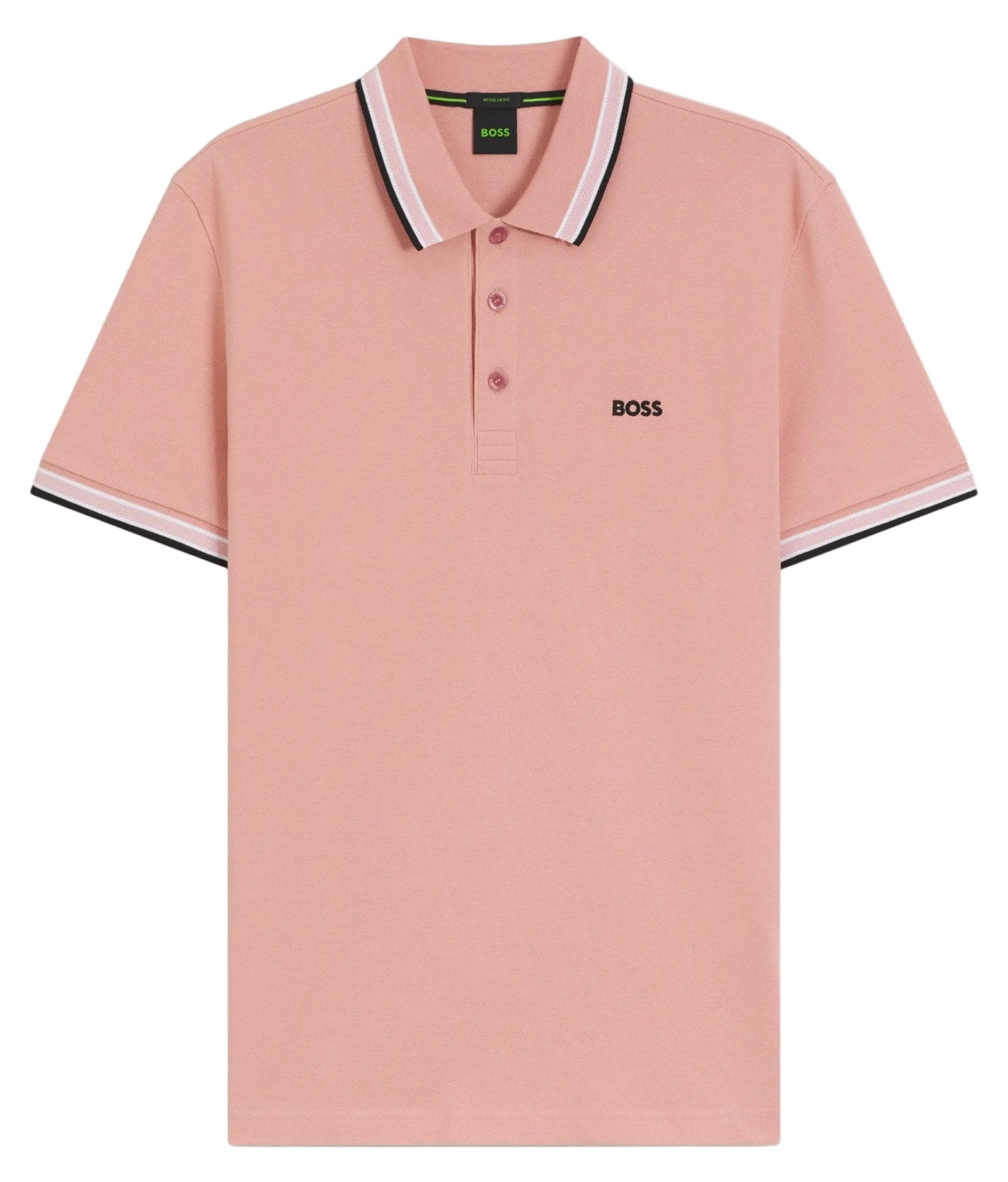 Polo col contrasté rose