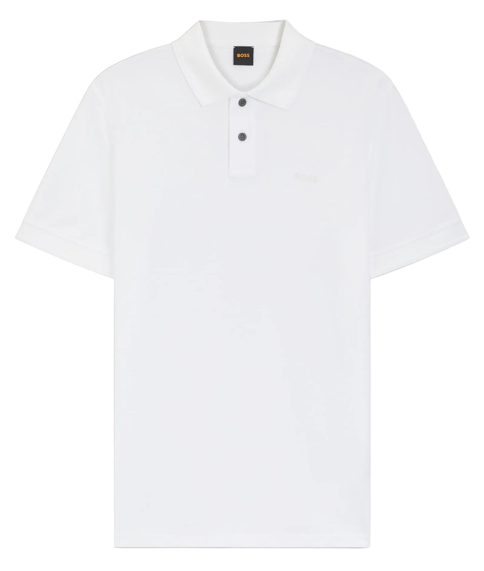 Polo en coton piqué blanc BOSS