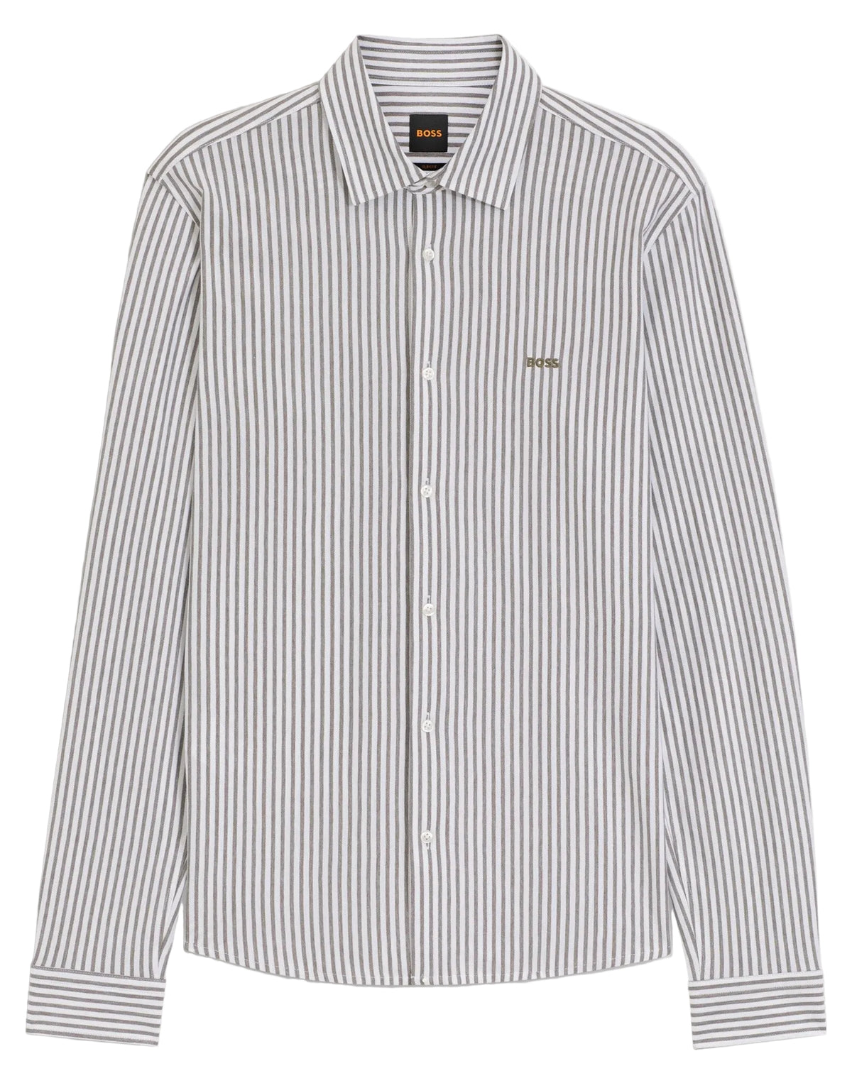 Chemise en jersey de coton lignée par BOSS