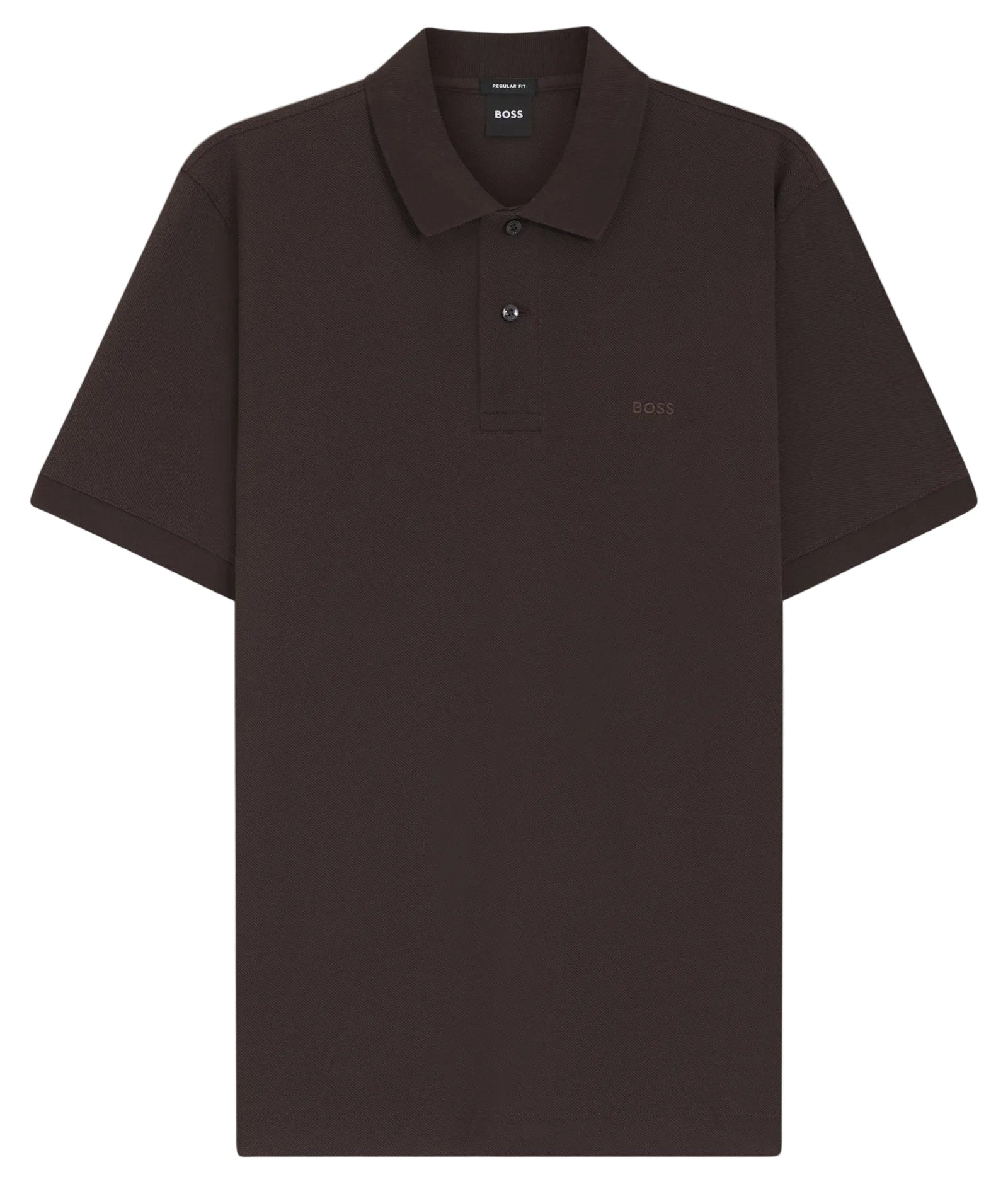 Polo classique en coton piqué brun