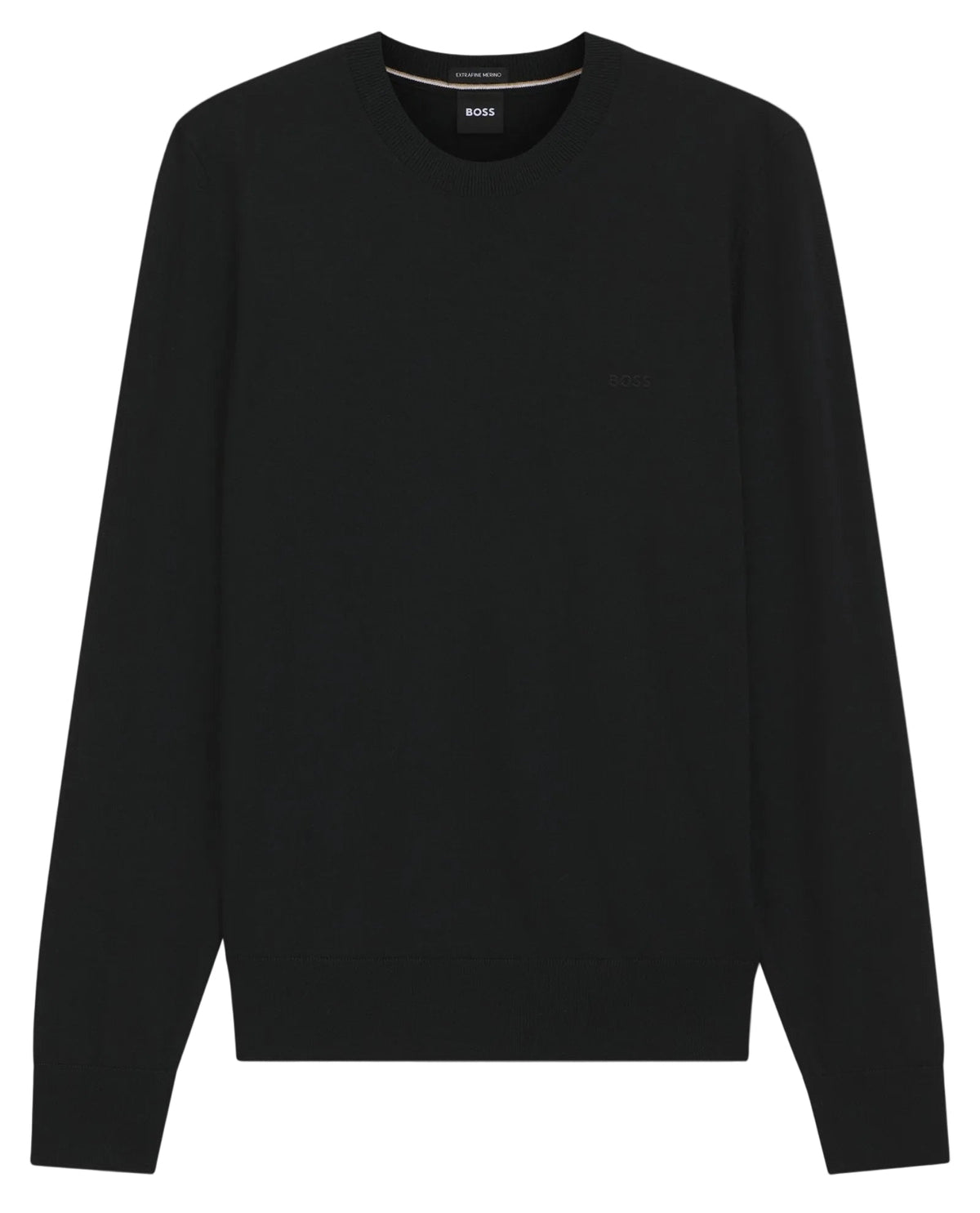 Pull en laine col rond noir