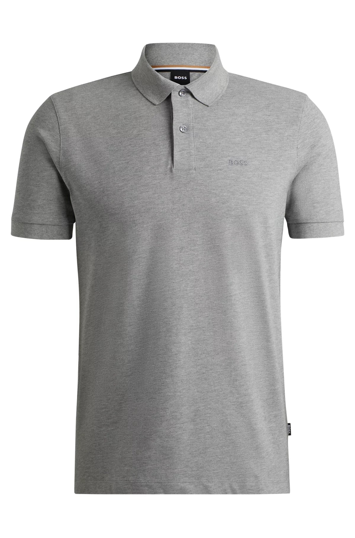 Polo gris en coton piqué