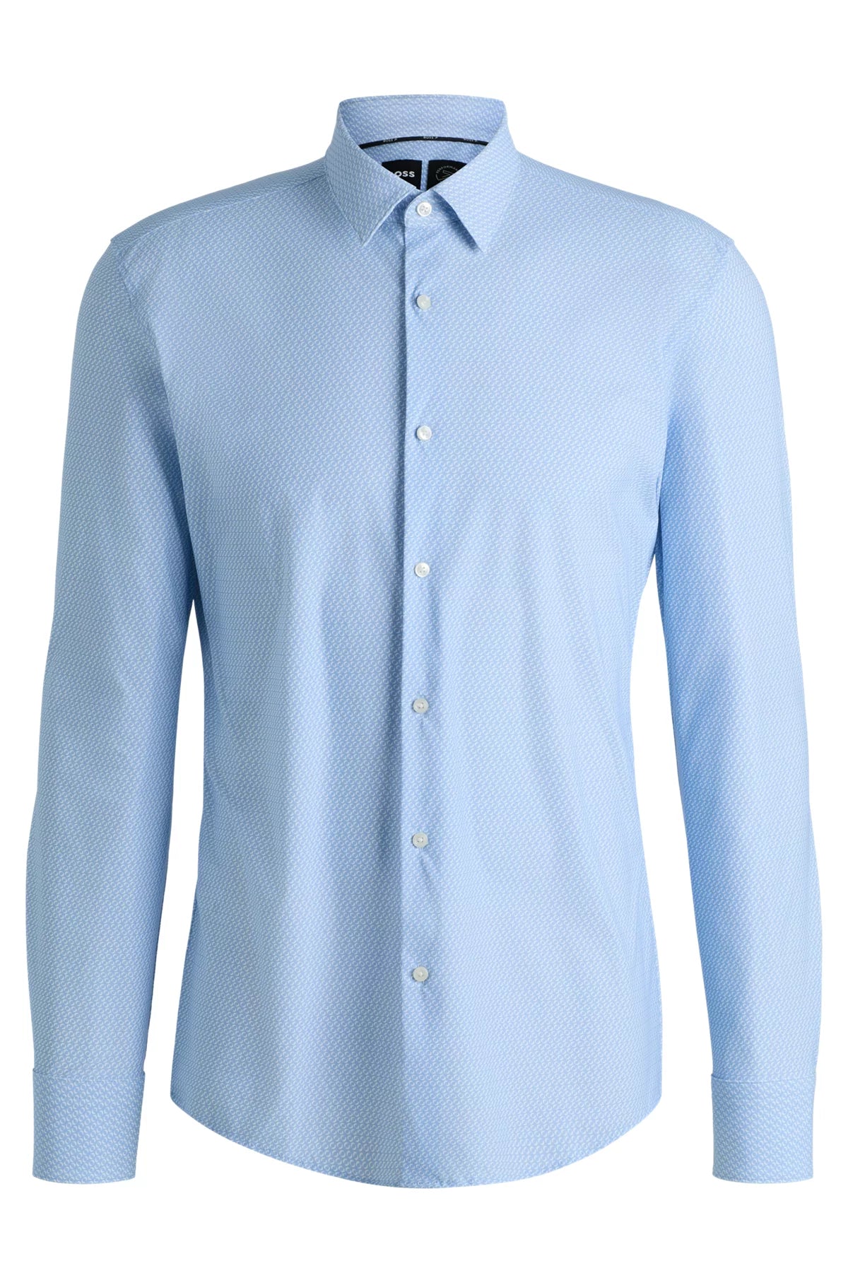 chemise bleu à petits motifs performance