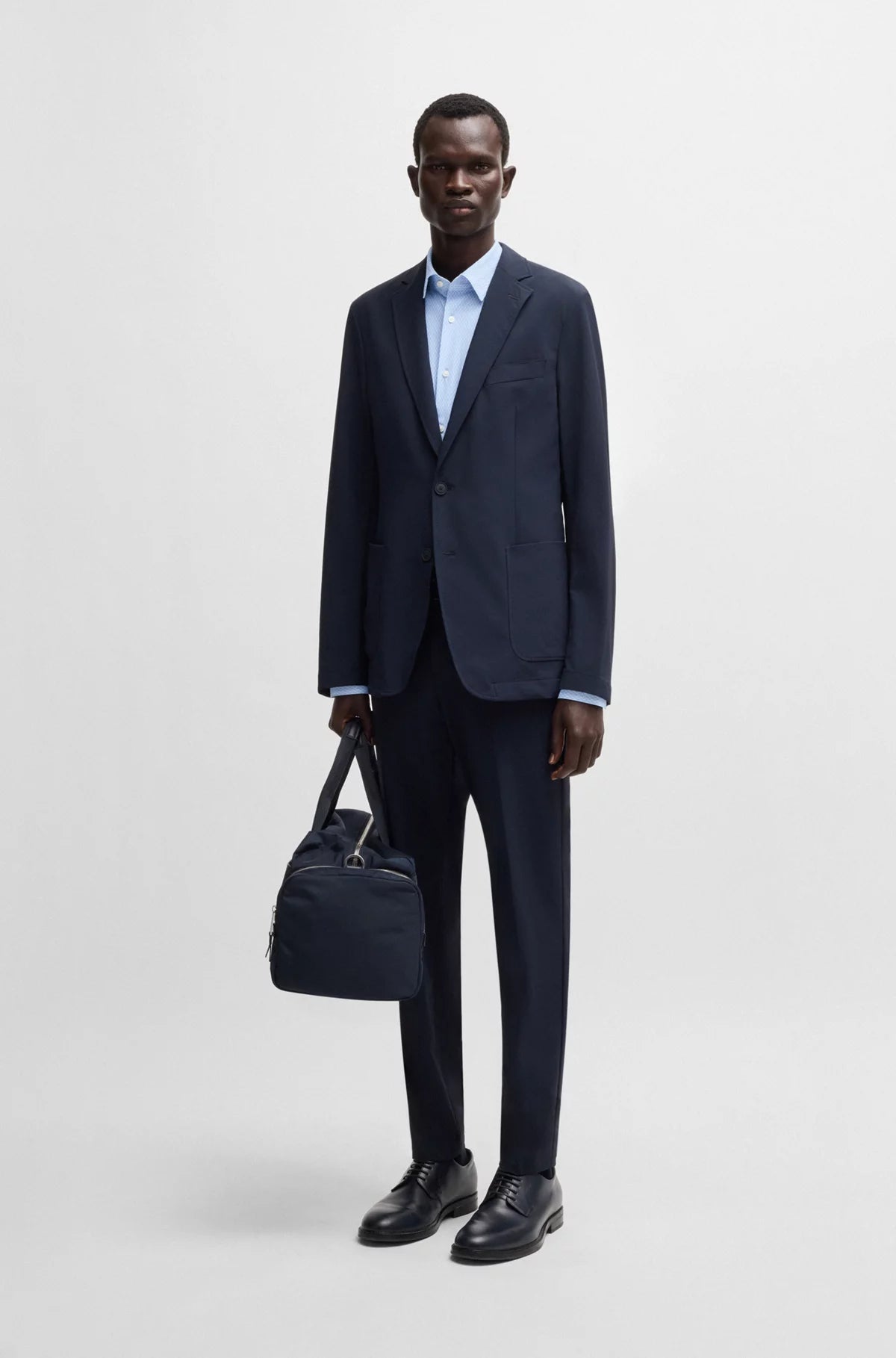 chemise bleu à petits motifs performance