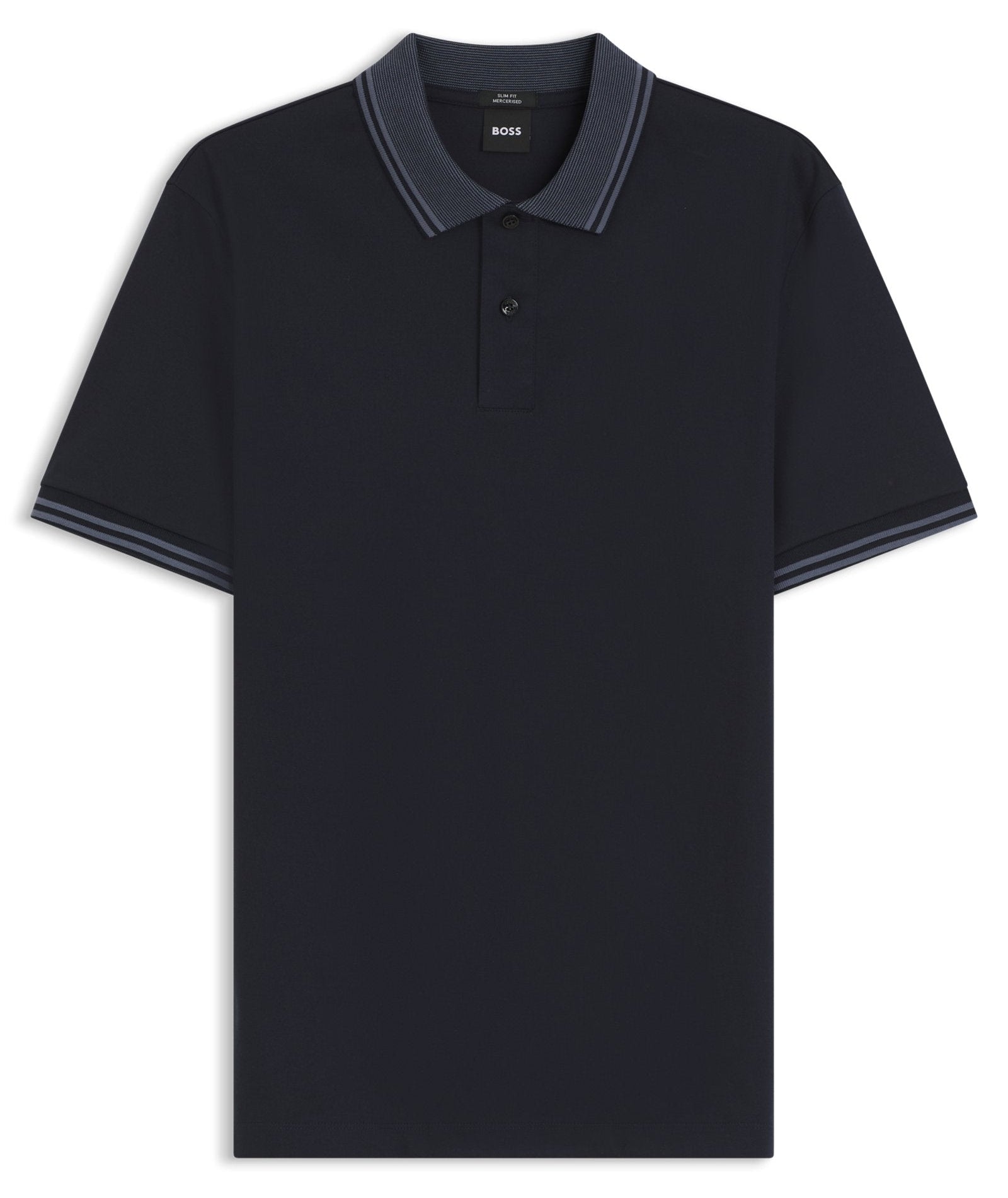 Polo col contrasté en coton mercerisé