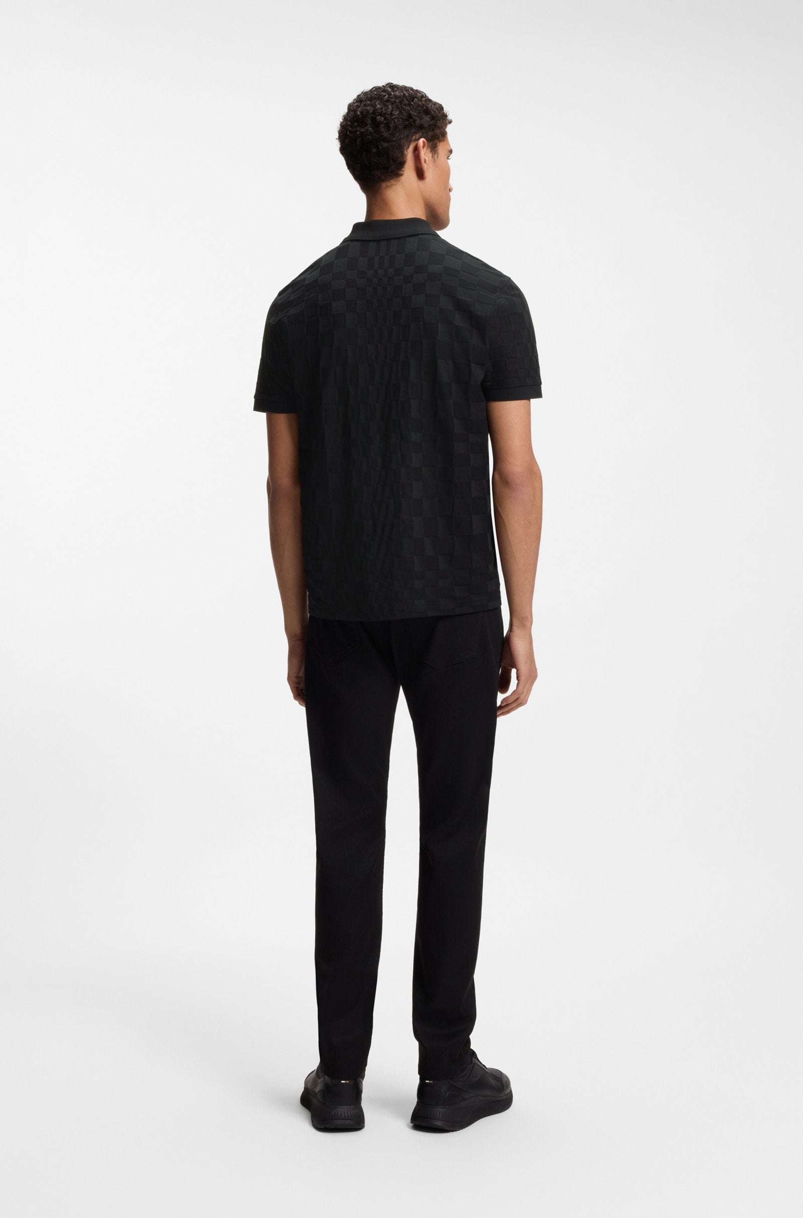 Polo Porsche x BOSS en coton jacquard