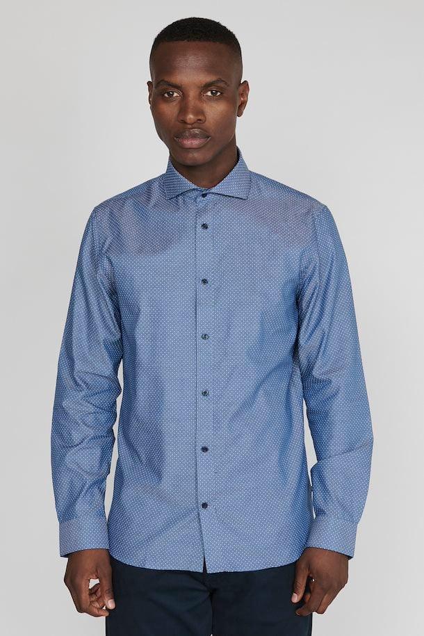Laflamme- Chemise bleu à mini motifs - Matinique