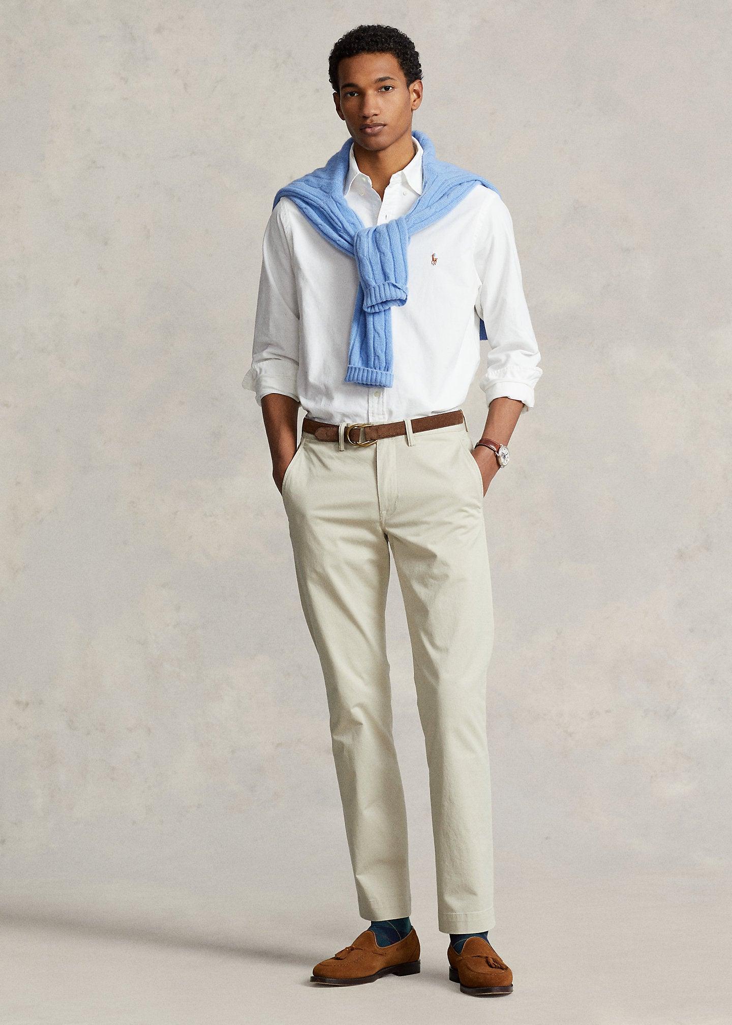 Laflamme- Pantalon chino classique Stone - Ralph lauren