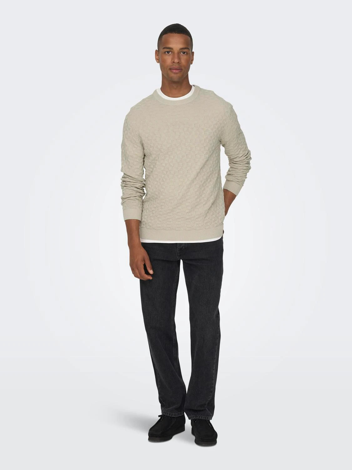 Pull de coton Kalle crème