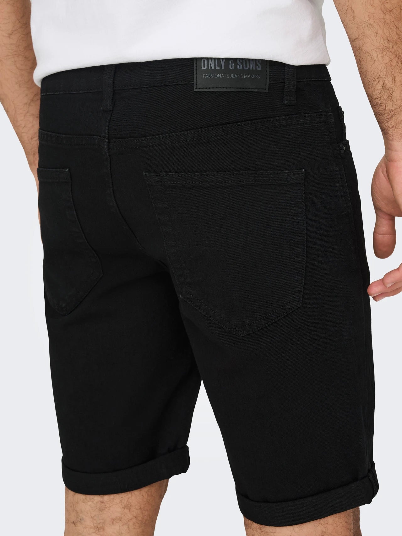 Bermuda de jeans noir