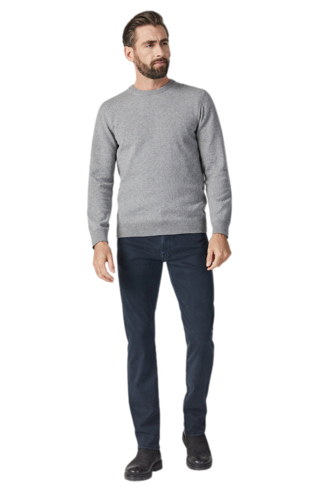 Jeans cool en twill brossé marine