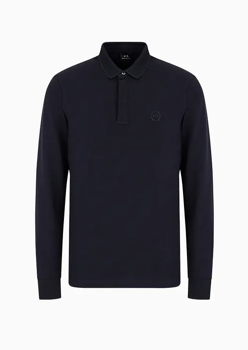 Polo manches longue marine