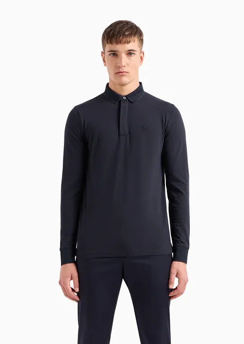 Polo manches longue marine