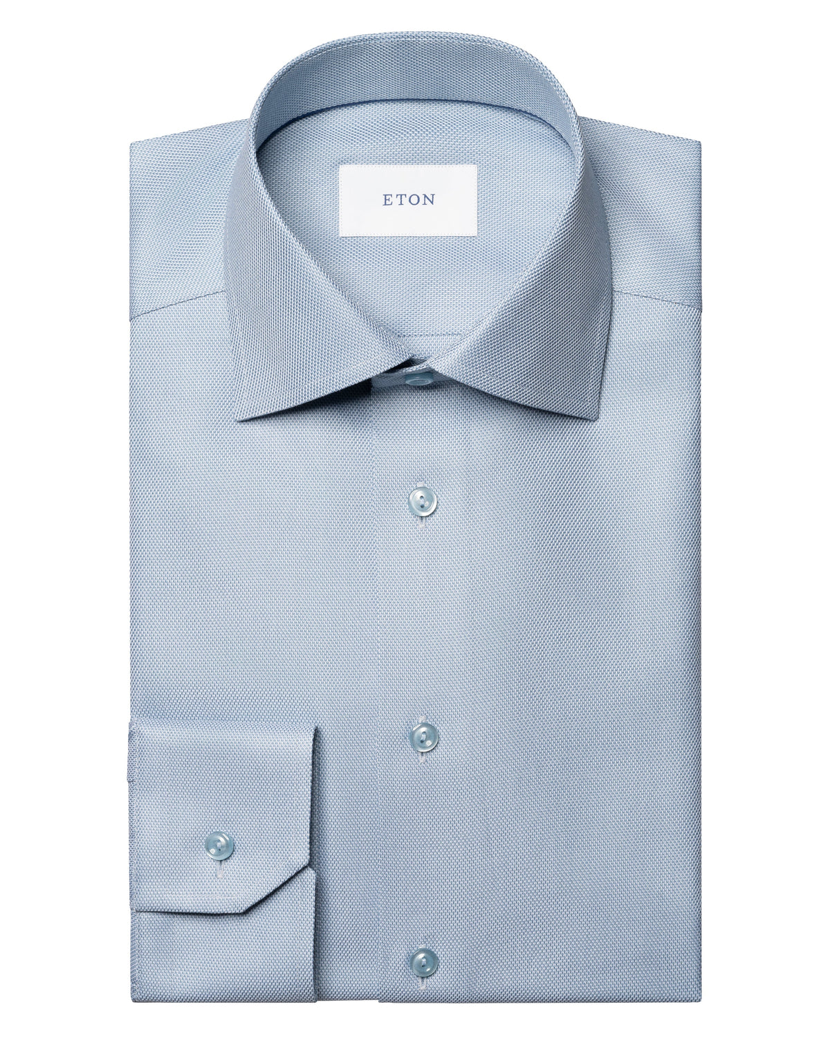 Chemise bleu pâle signature à boutons ton sur ton