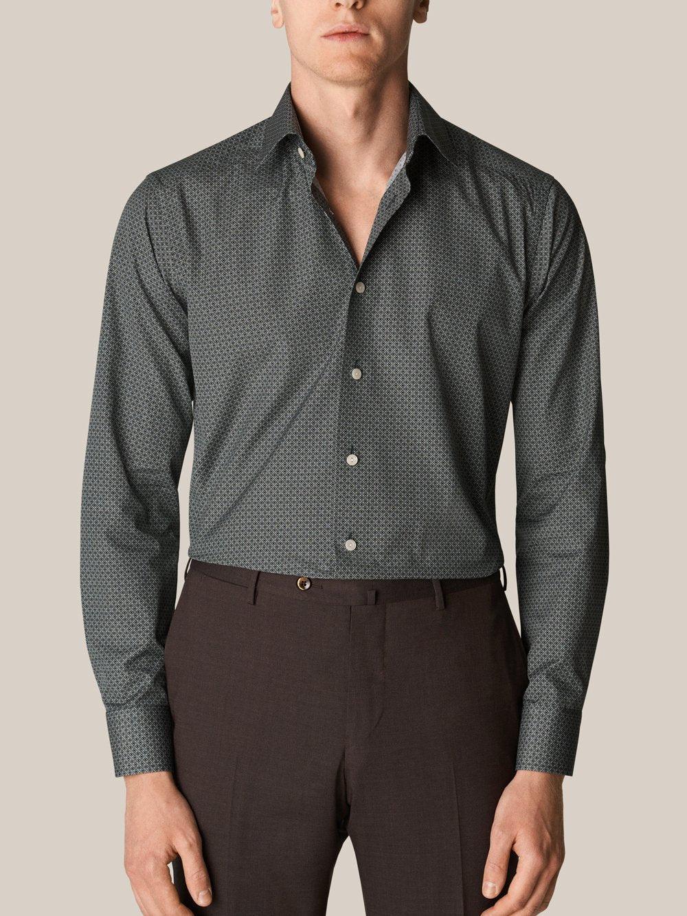 Laflamme- Chemise à motifs verte - Eton