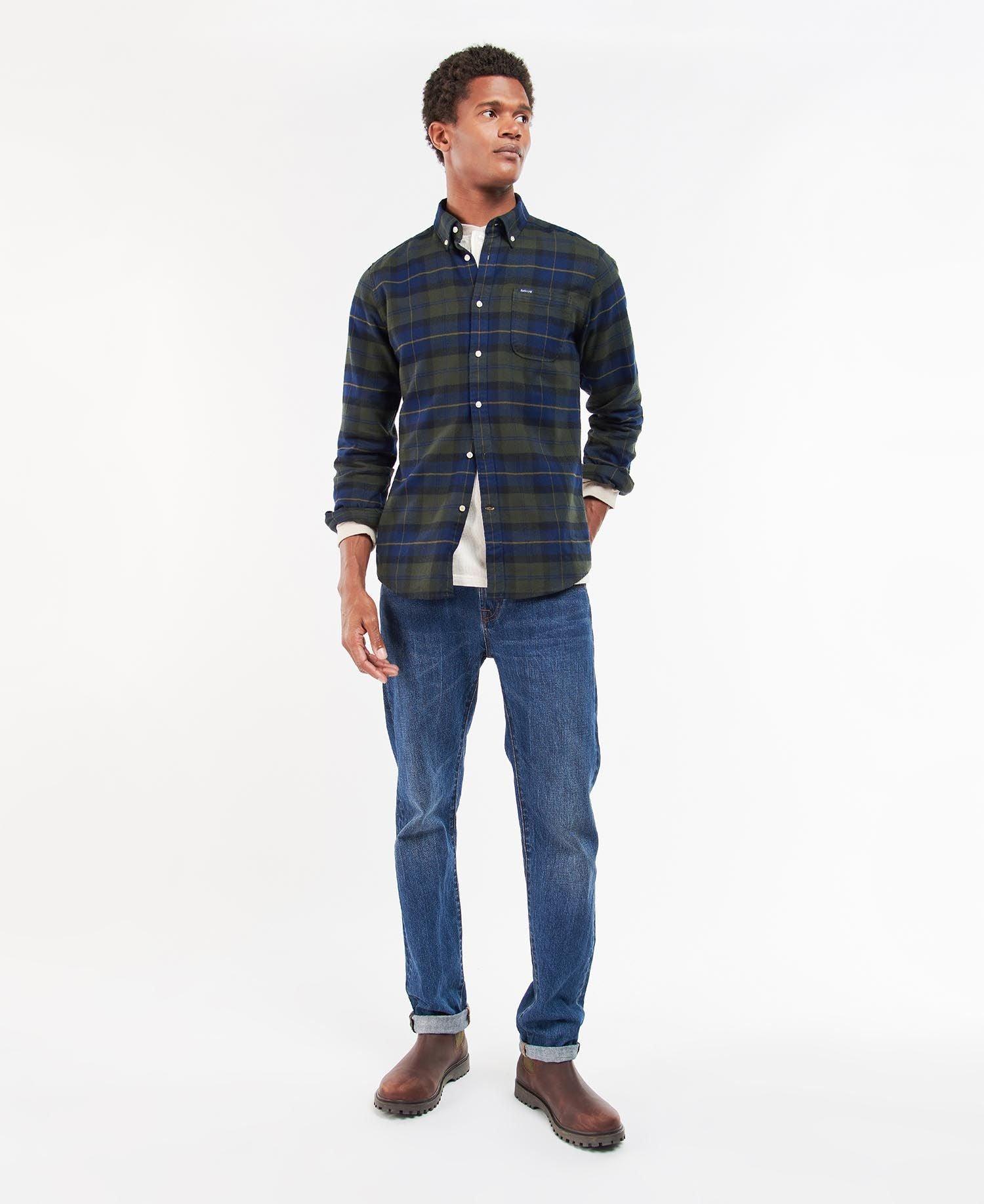 Laflamme- Chemise de flanelle verte - Barbour