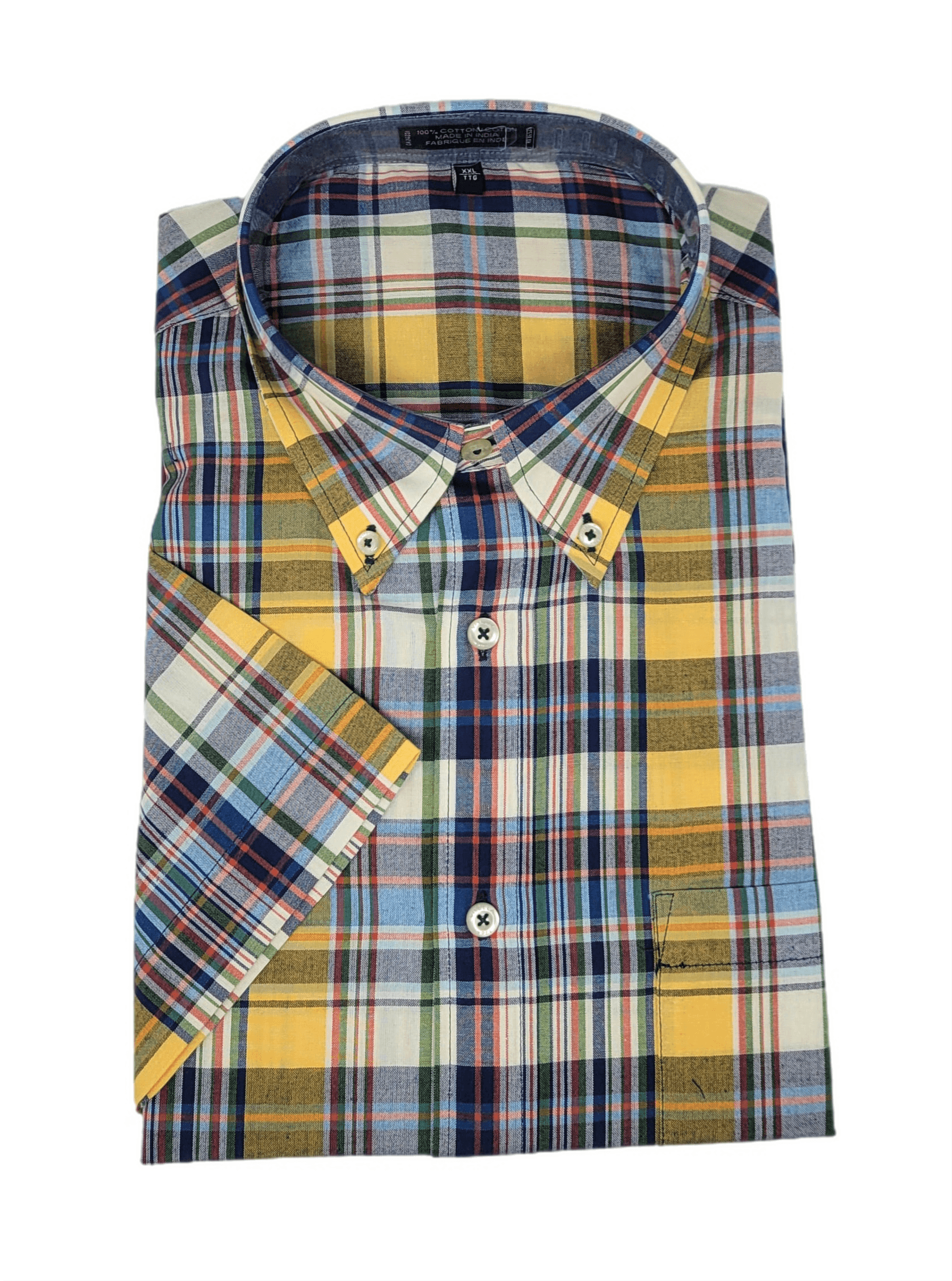 Laflamme- Chemise de madras à manches courtes - Laflamme & cie