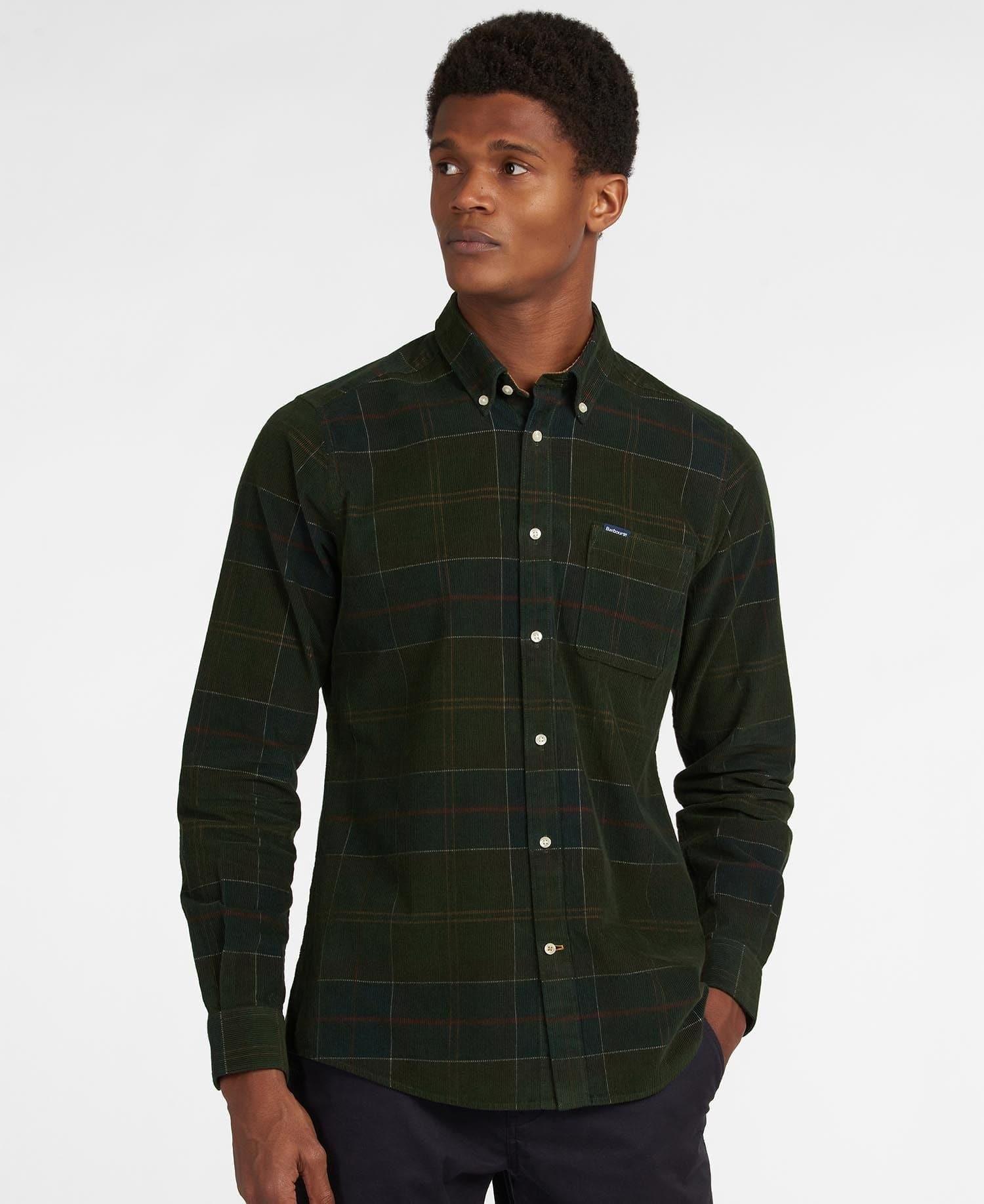 Laflamme- Chemise de velour classic tartan vert - Barbour