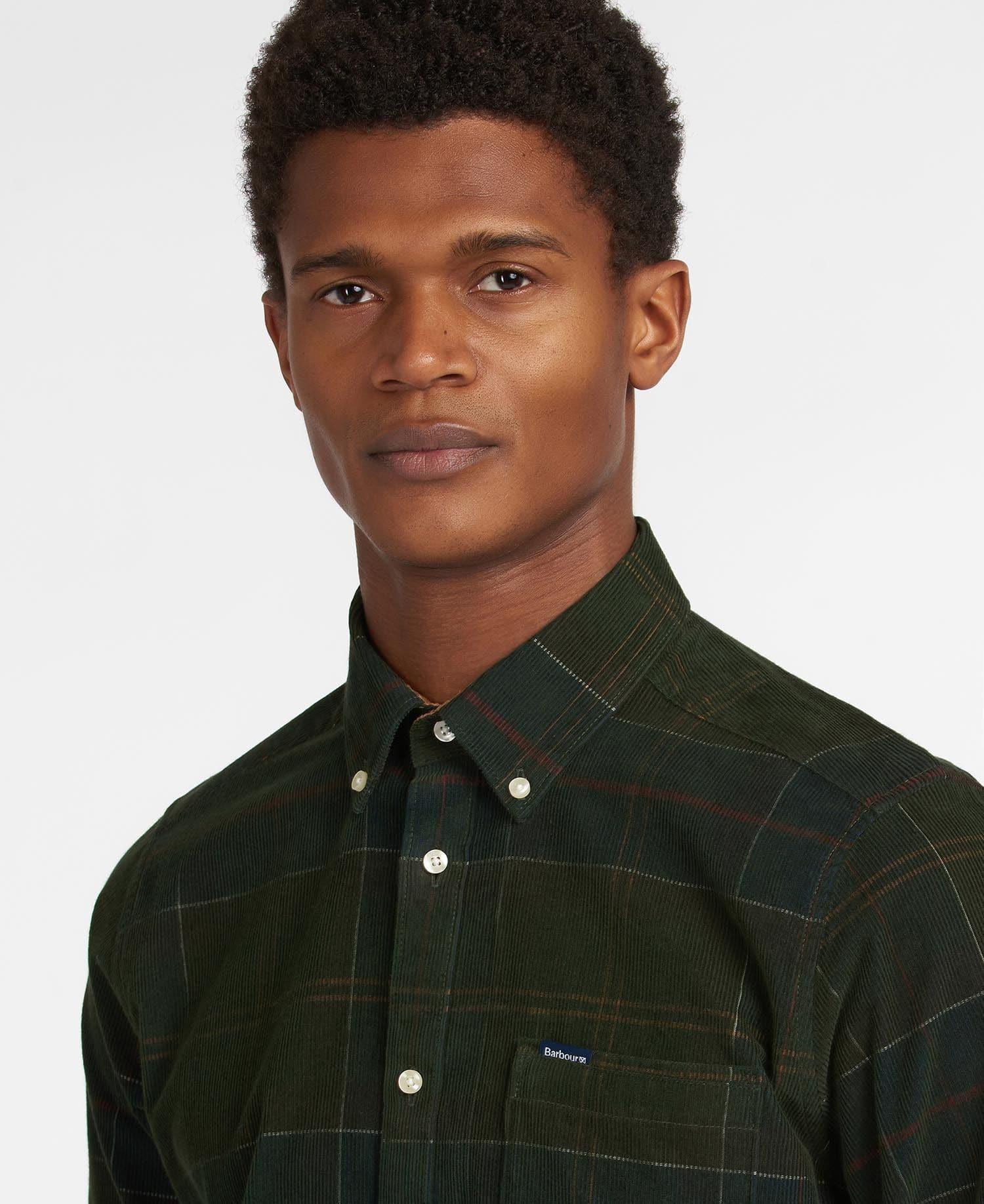 Laflamme- Chemise de velour classic tartan vert - Barbour