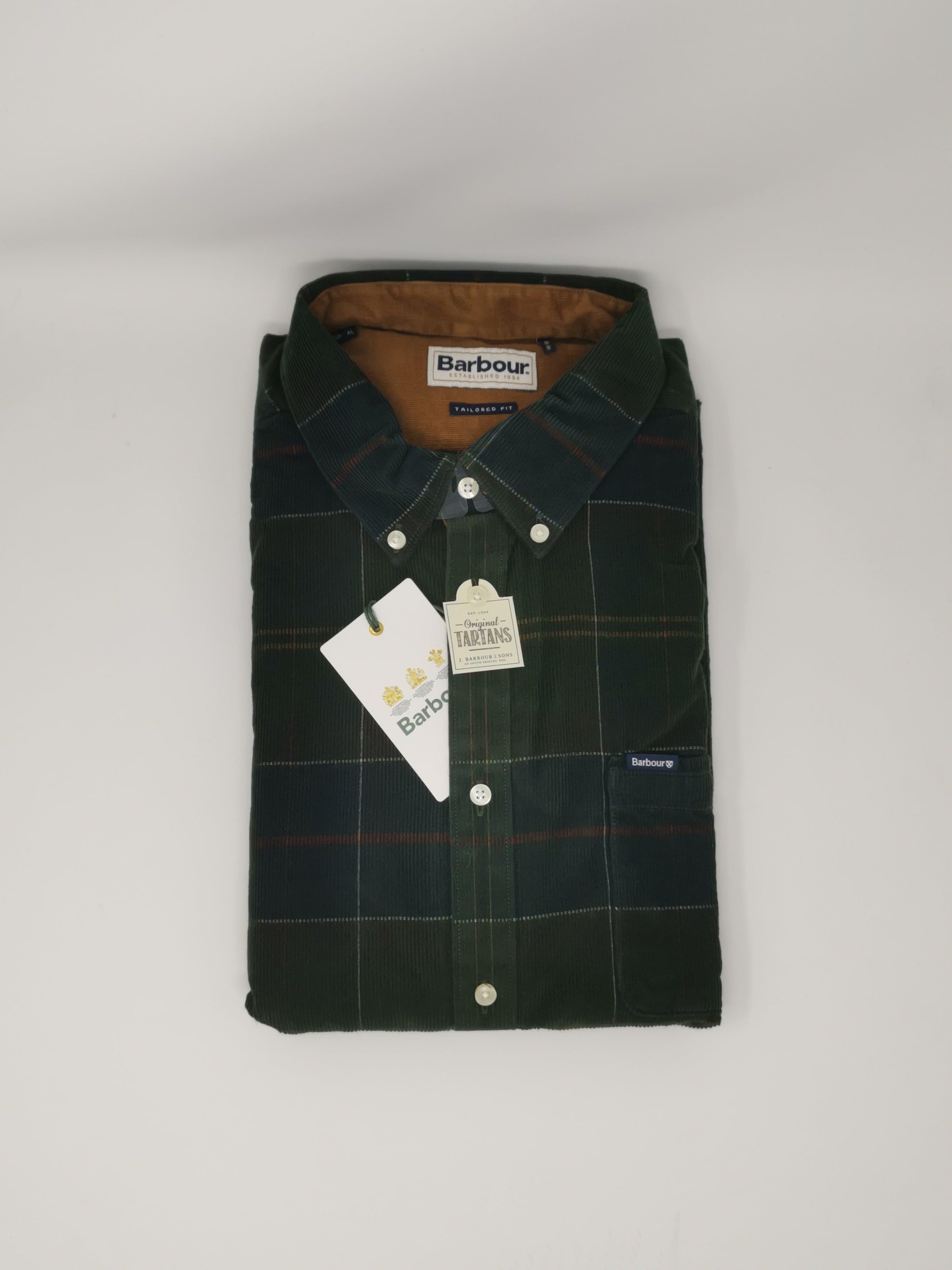 Laflamme- Chemise de velour classic tartan vert - Barbour