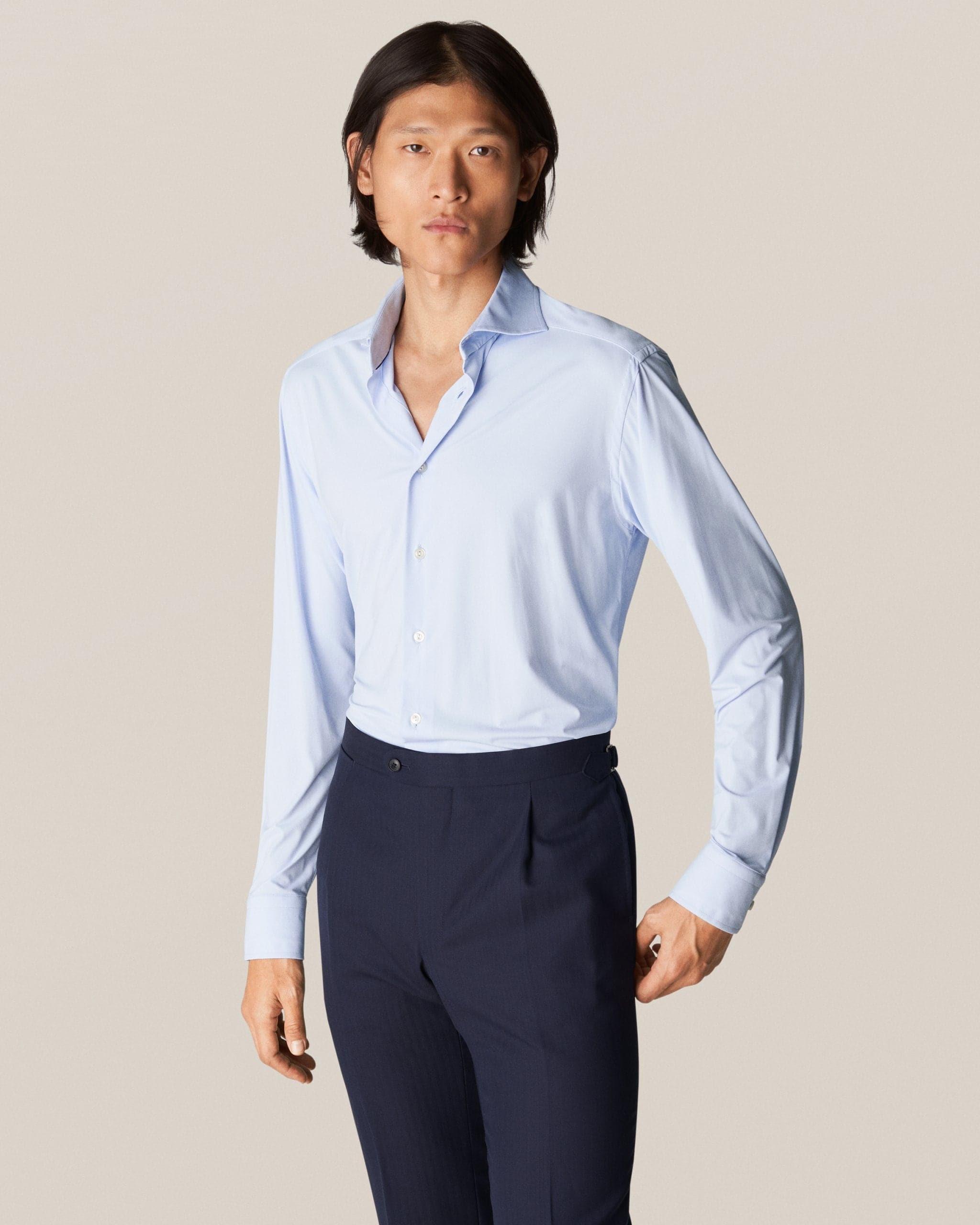 Laflamme- Chemise extensible bleu - Eton