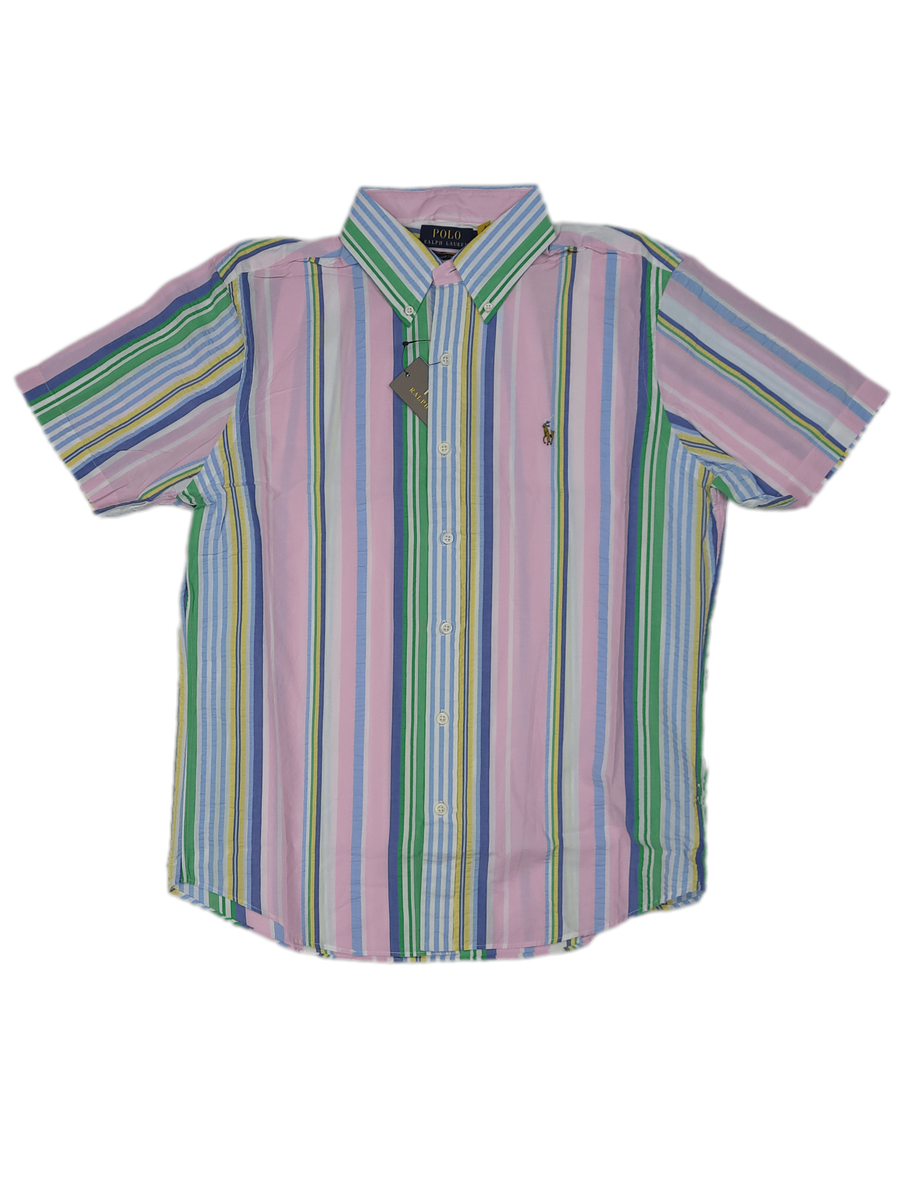 Laflamme- Chemise lignée seersucker à manches courtes - Ralph lauren