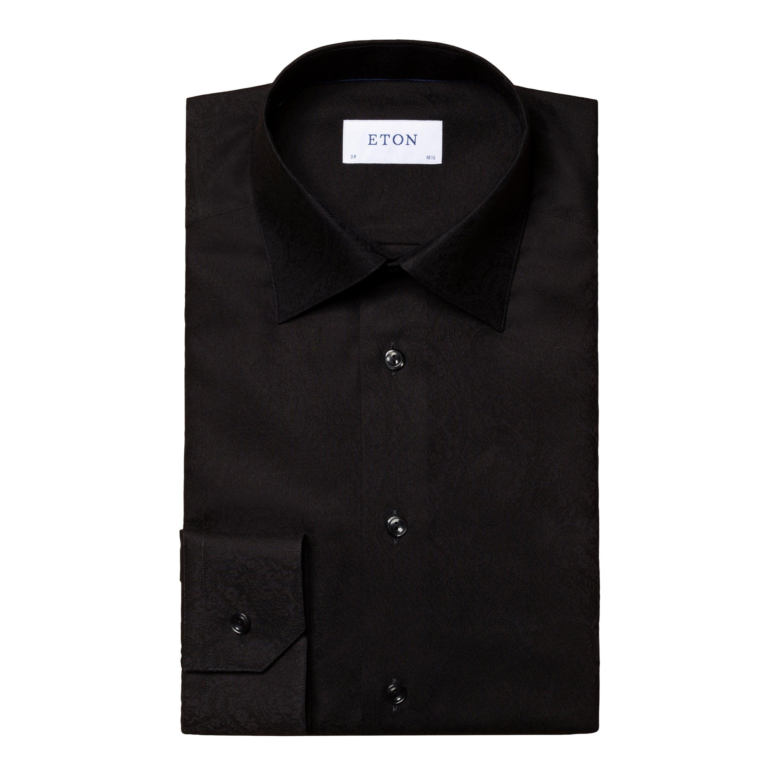 Laflamme- Chemise noir en jacquard - Eton
