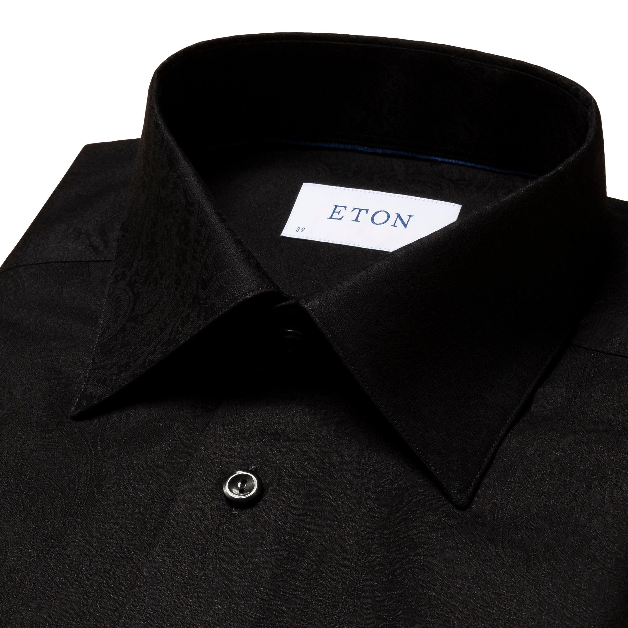 Laflamme- Chemise noir en jacquard - Eton