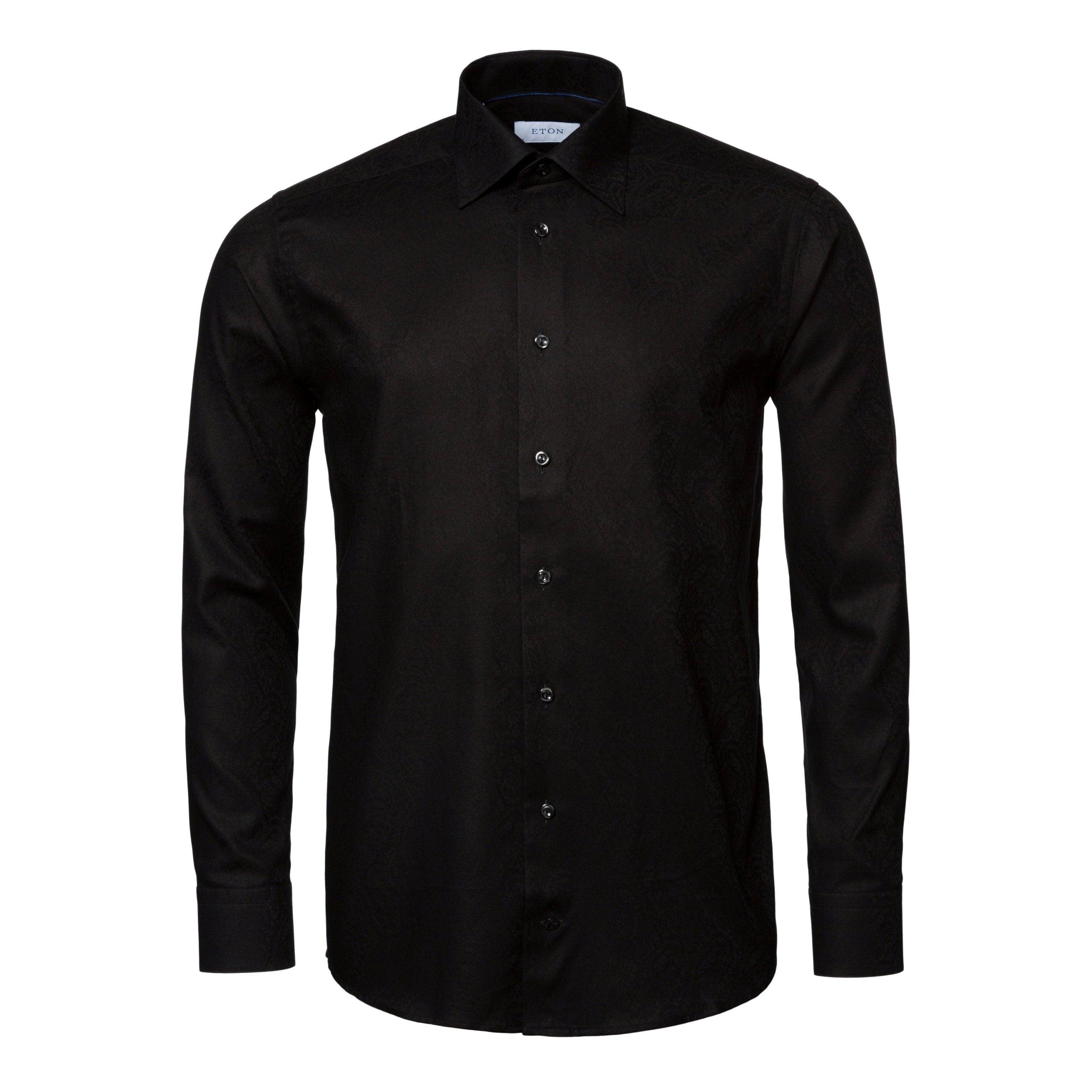 Laflamme- Chemise noir en jacquard - Eton