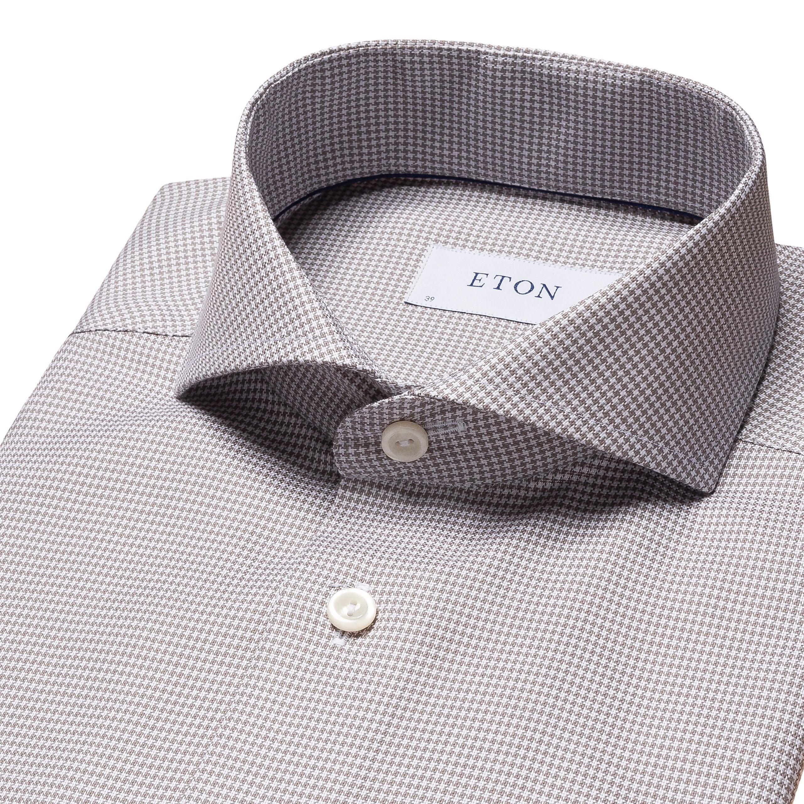 Laflamme- Chemise pied-de-poule taupe - Eton