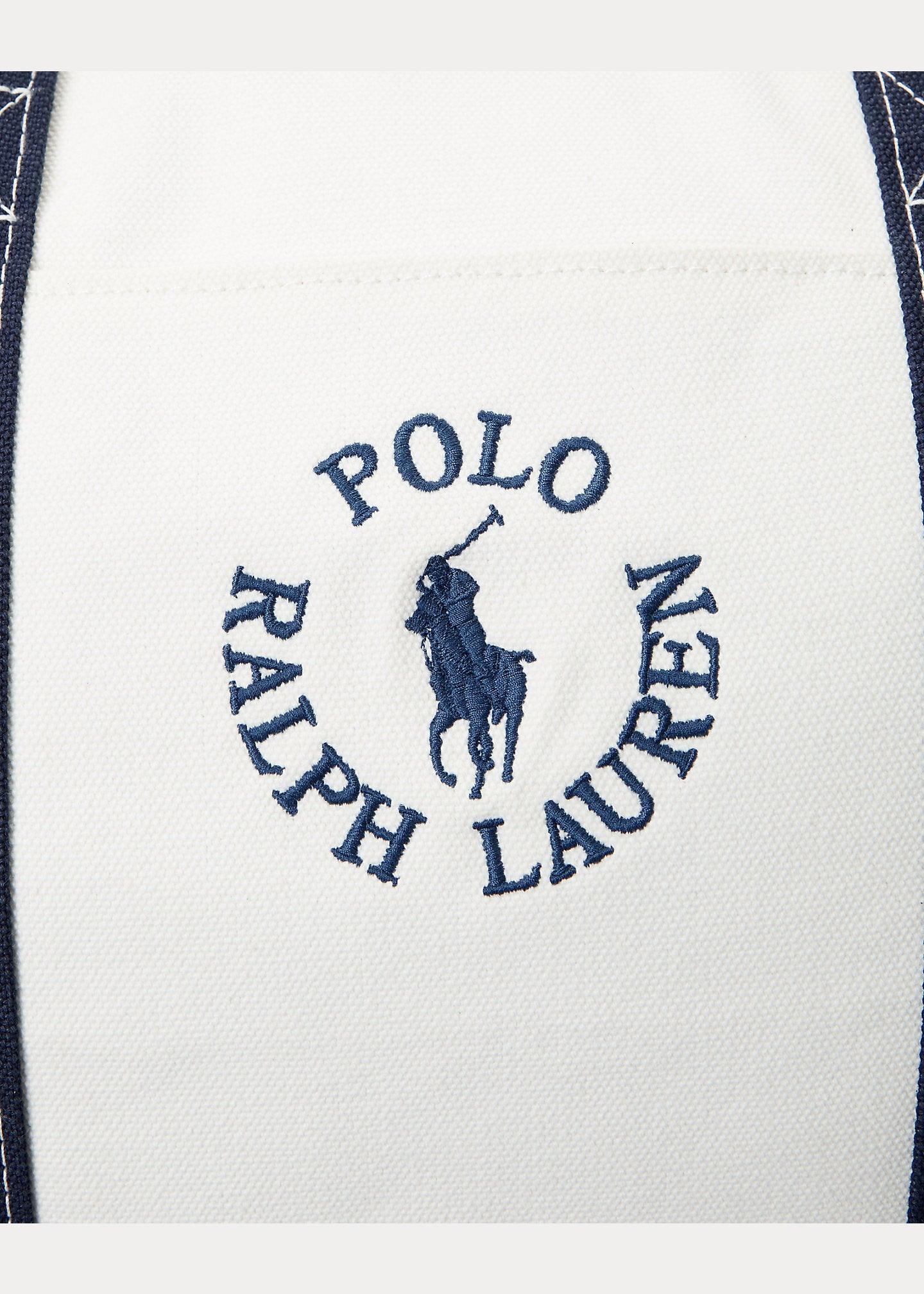 Laflamme- Grand sac de voyage beige et bleu - Ralph lauren