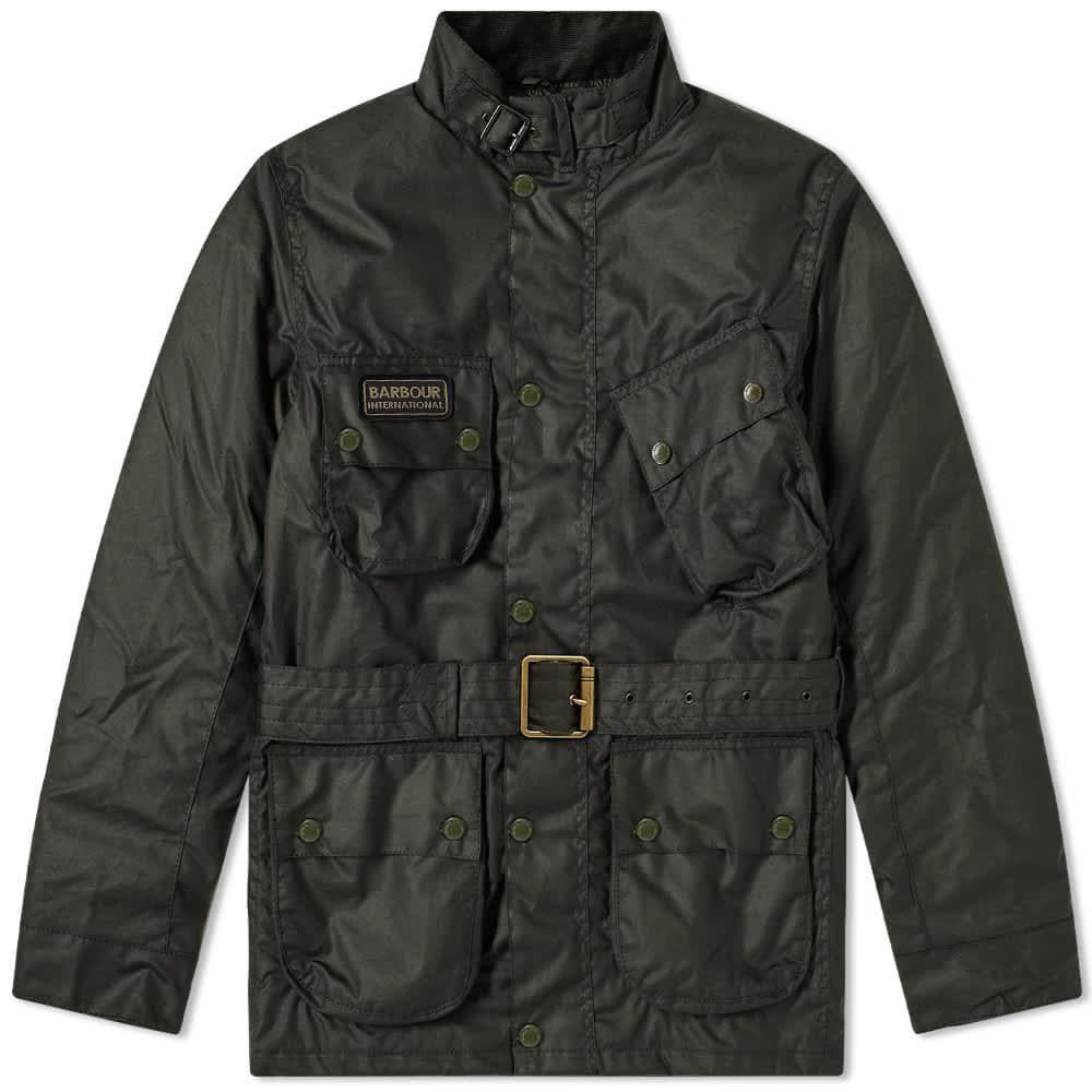 Laflamme- Manteau d'hiver International coton ciré vert - Barbour
