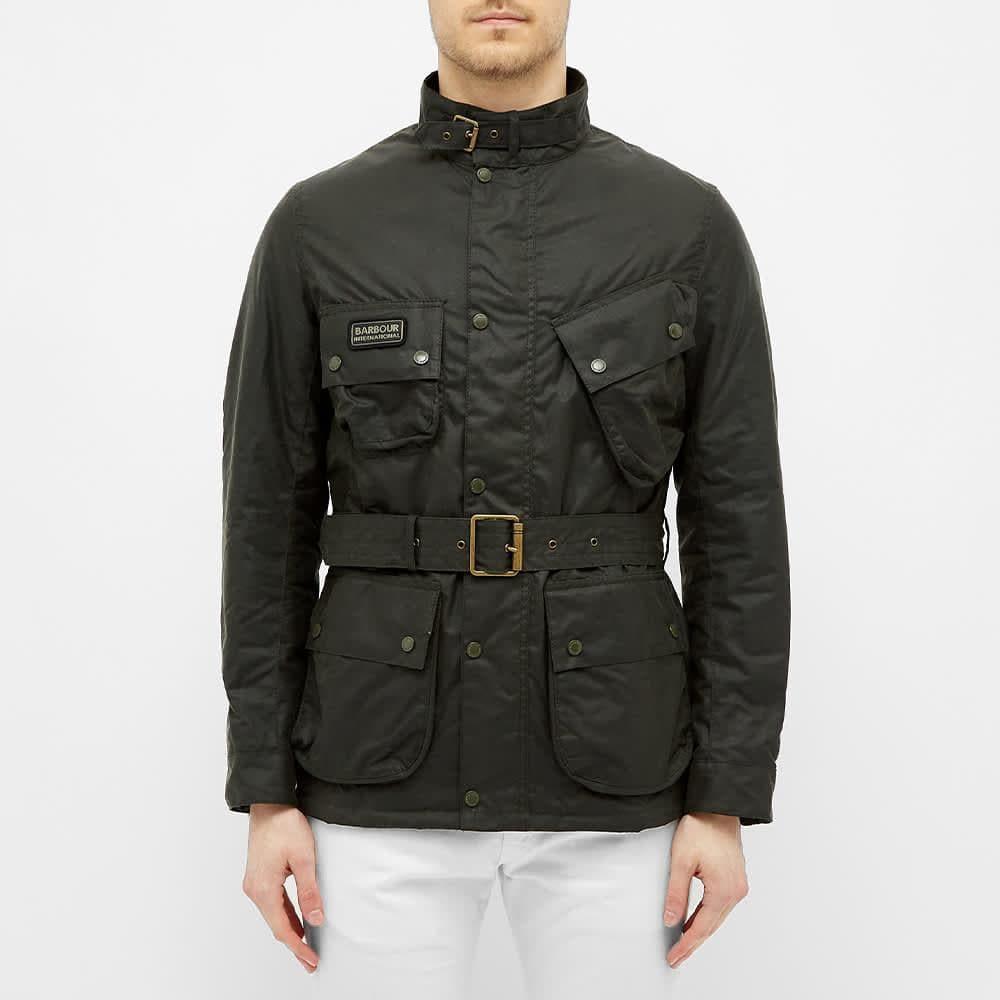 Laflamme- Manteau d'hiver International coton ciré vert - Barbour