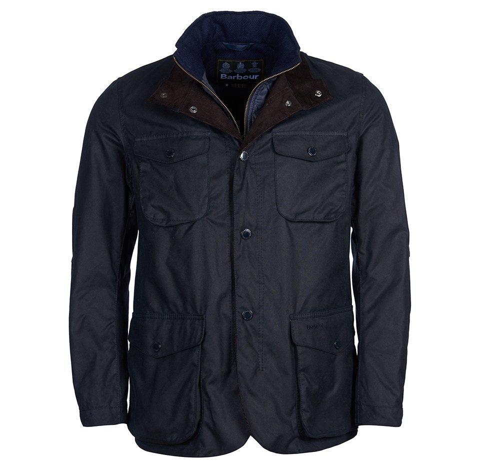 Laflamme- Manteau en coton ciré Ogston marine - Barbour