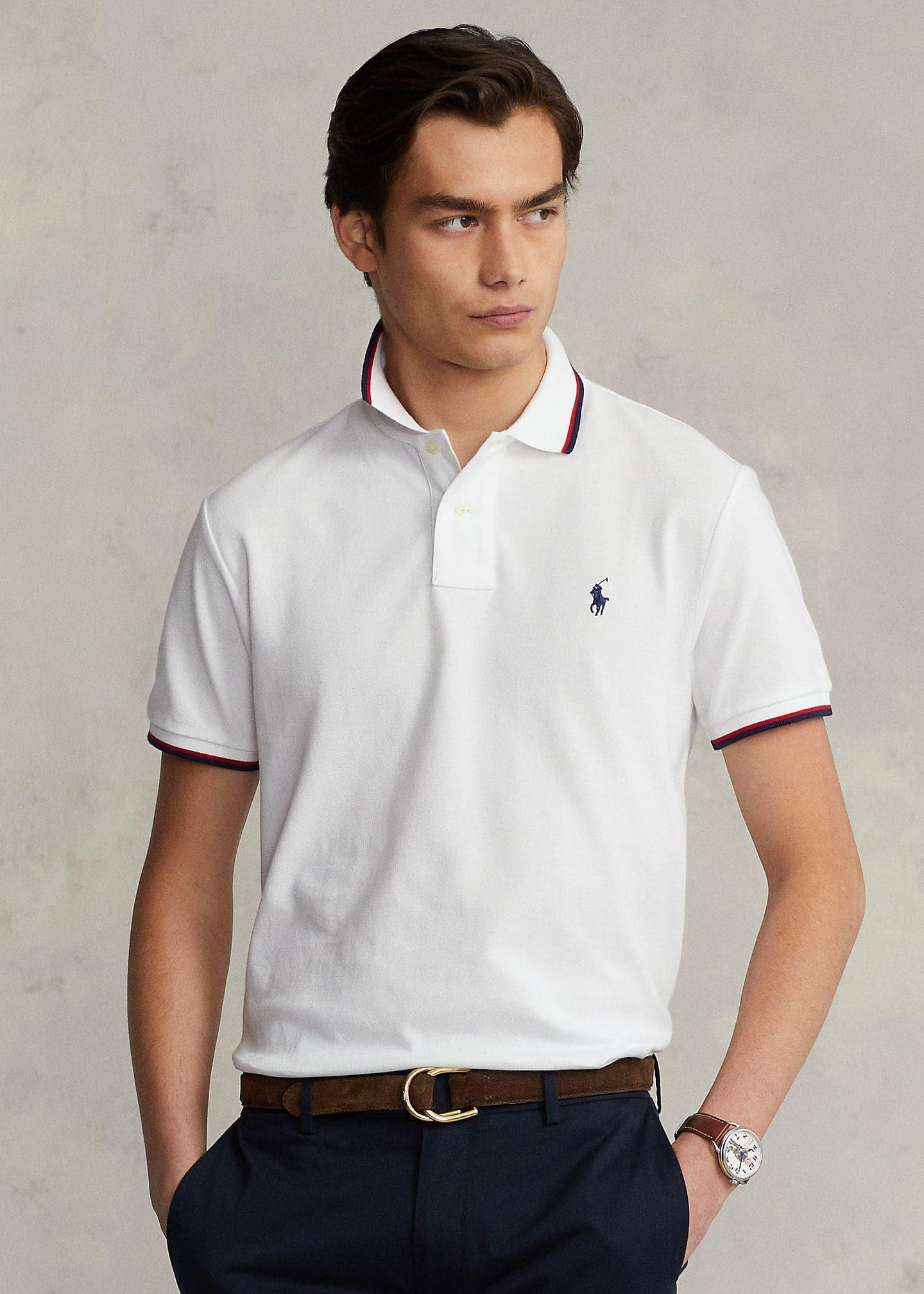 Laflamme- Polo contraste blanc - Ralph lauren