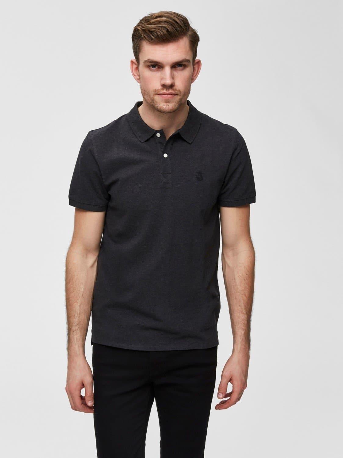 Laflamme- Polo gris chiné - Selected